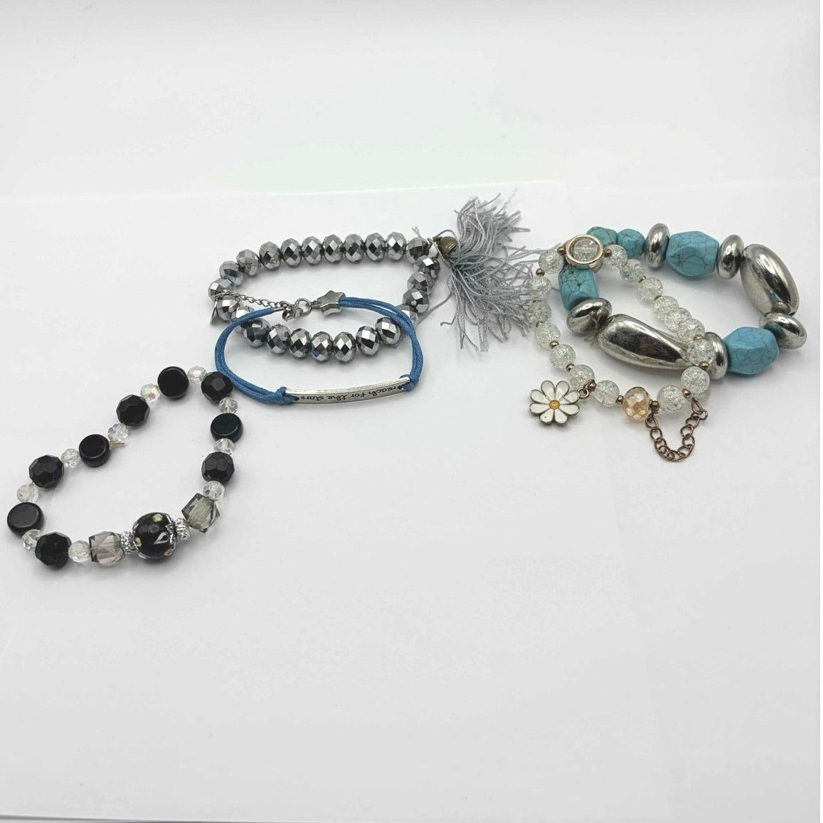 Other Blue Beaded Floral Bracelet Bundle Size ONE SIZE - 3 Thumbnail