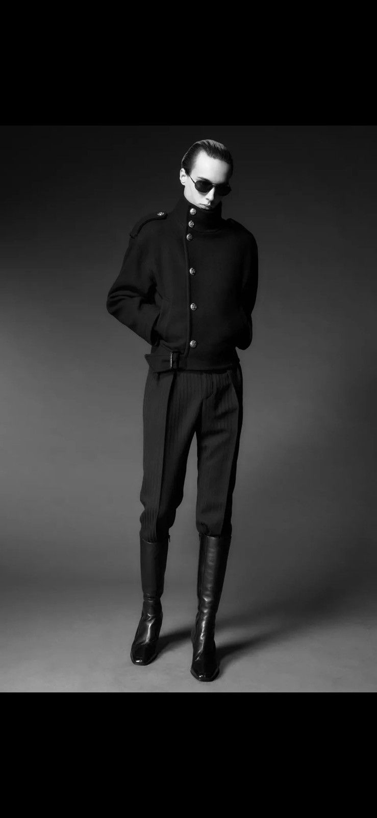 Yves Saint Laurent Otto Zipped Boots in Smooth Leather Size US 11.5 / EU 44-45 - 14 Thumbnail