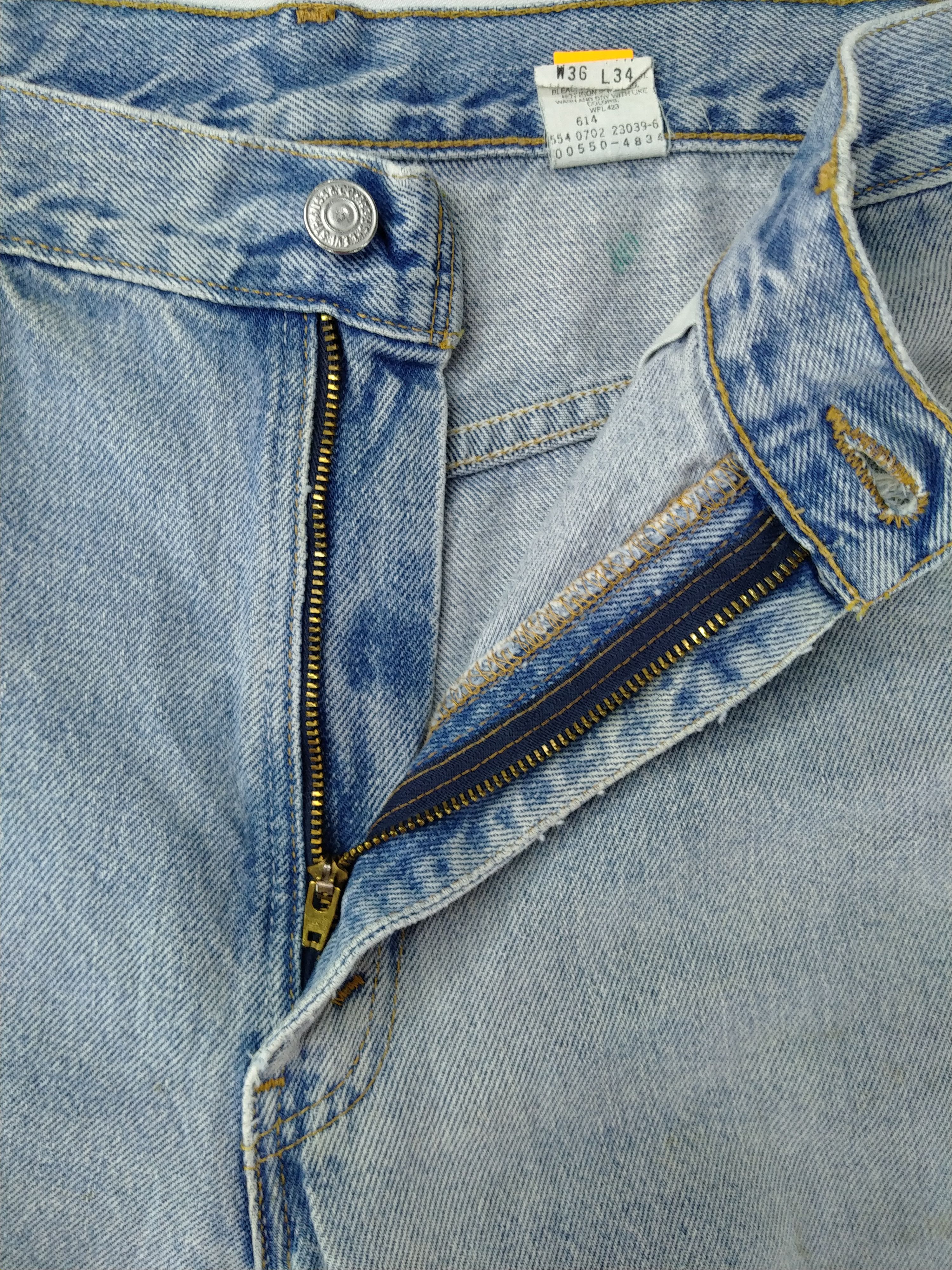 Japanese Brand Light Blue Vintage Levi's 550 USA Denim 36x33.5 -JN560 Size US 36 / EU 52 - 6 Thumbnail