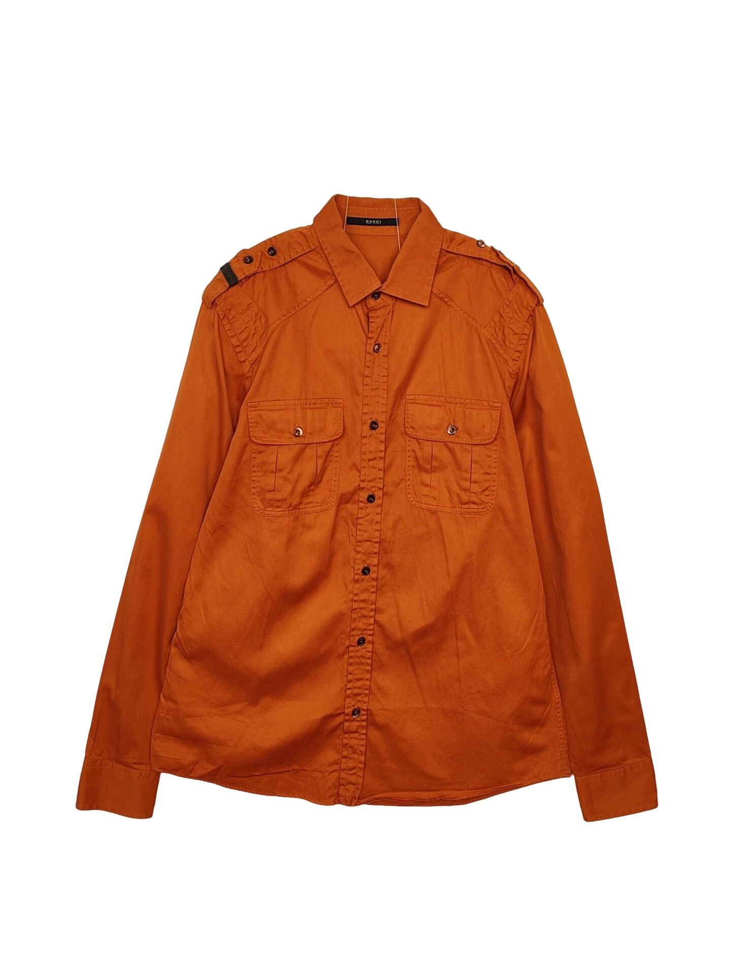 Gucci Gucci Cotton Work Shirt Size L Size US L / EU 52-54 / 3 - 1 Thumbnail