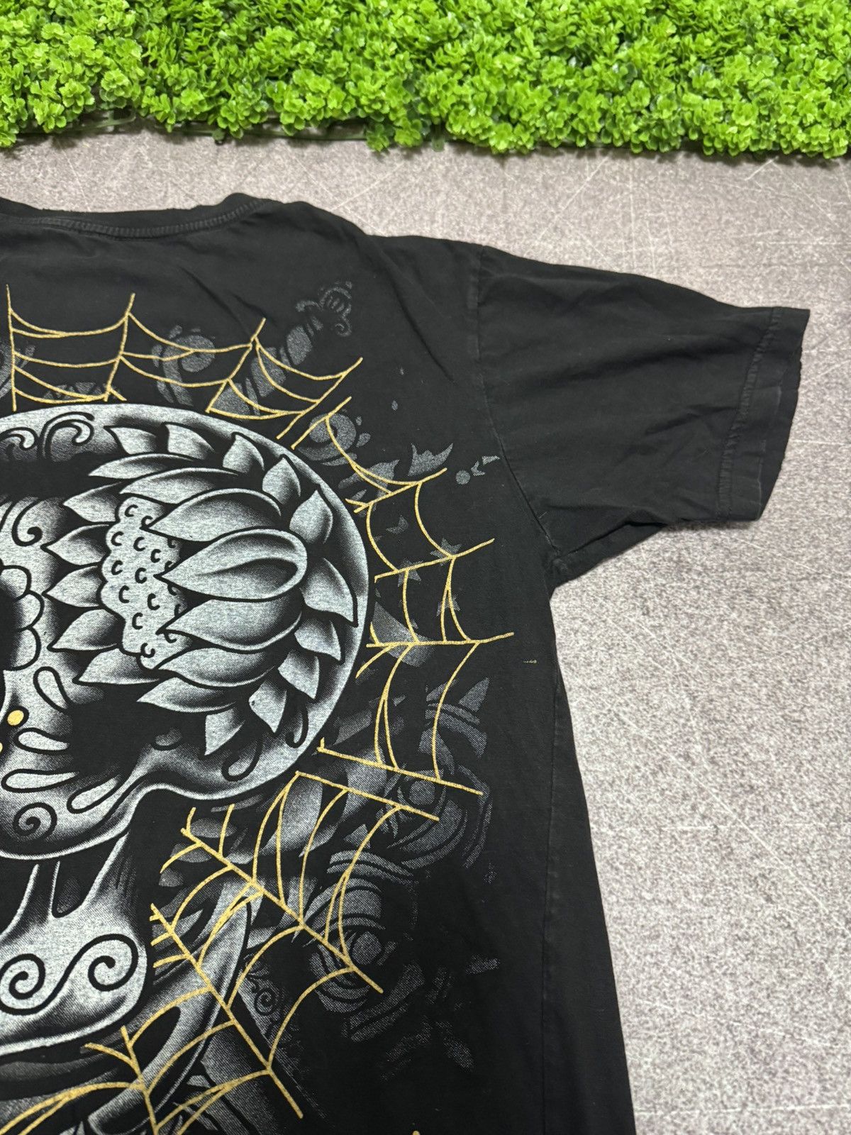 Ed Hardy Vintage Y2K Emperor Elernity Distressed Washed Sull T-Shirt Size US M / EU 48-50 / 2 - 17 Thumbnail