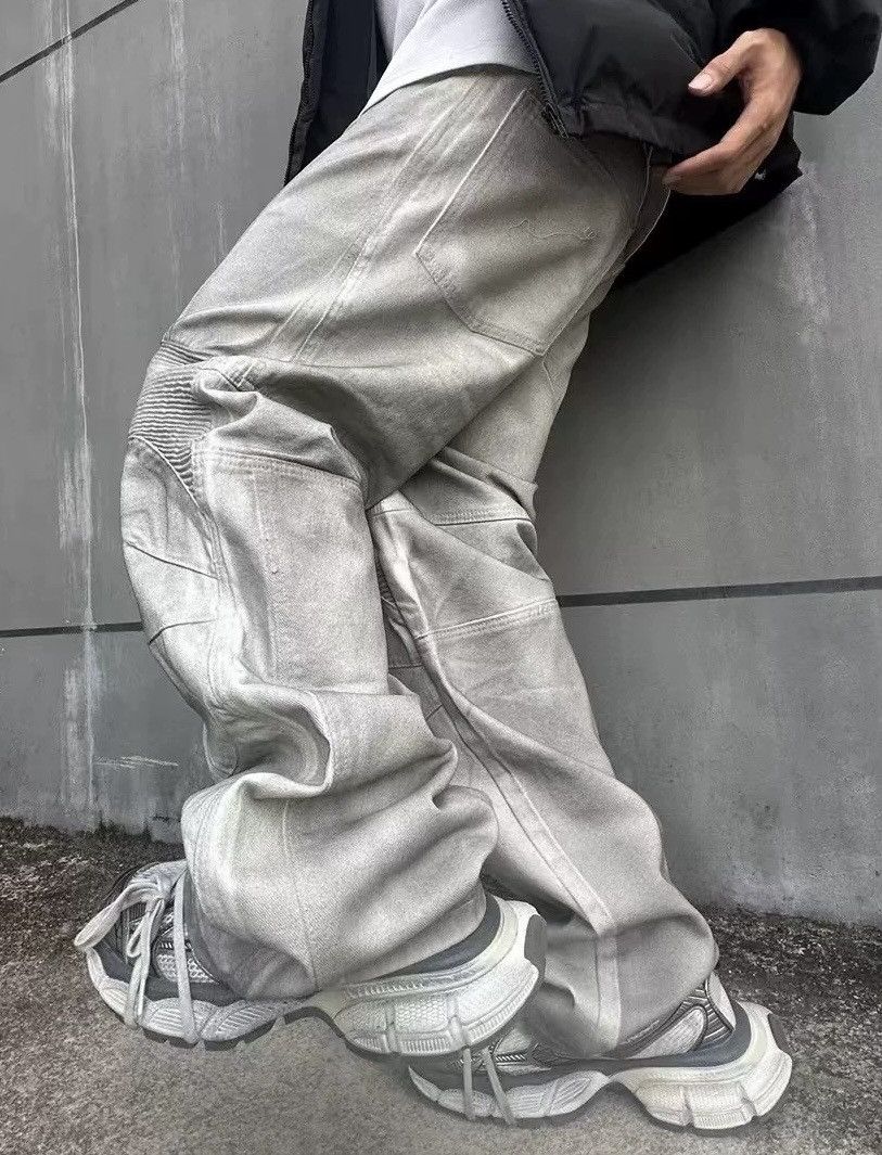 Retro punk fashion faded dirty jeans pants Retro punk fashion faded dirty jeans pants