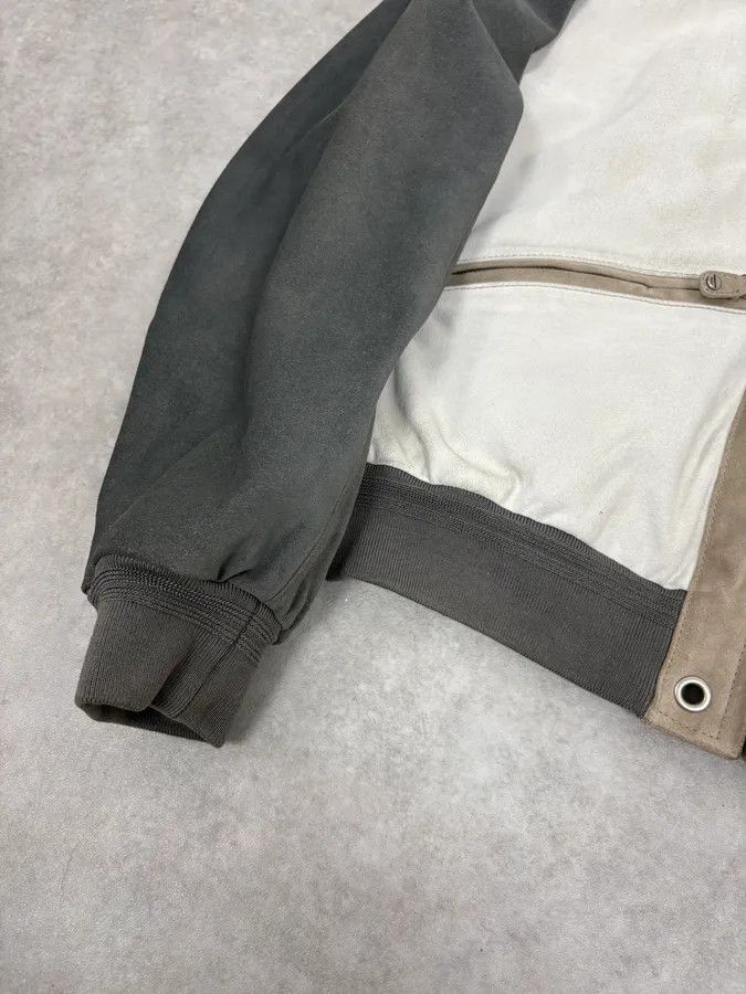 Gucci FW2005 Gucci White & Grey Suede Leather Bomber Jacket Size US M / EU 48-50 / 2 - 8 Thumbnail