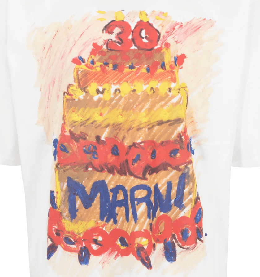 Marni o1h1sh11224 Birthday Cake T-Shirt in White/Multi Size US XXL / EU 58 / 5 - 2 Thumbnail