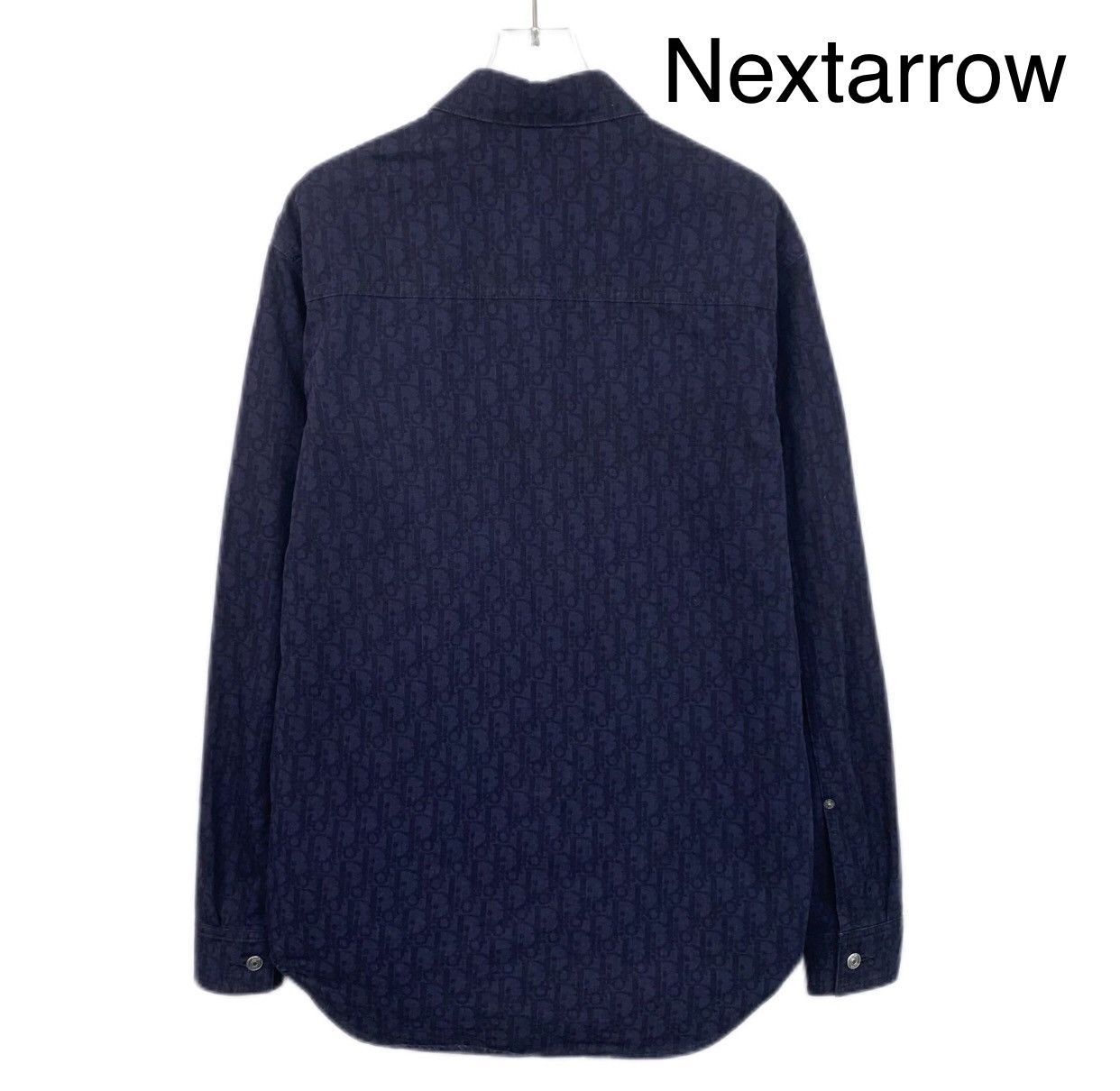 Dior Dior navy blue logo with floral print collar long sleeves Size US M / EU 48-50 / 2 - 2 Thumbnail