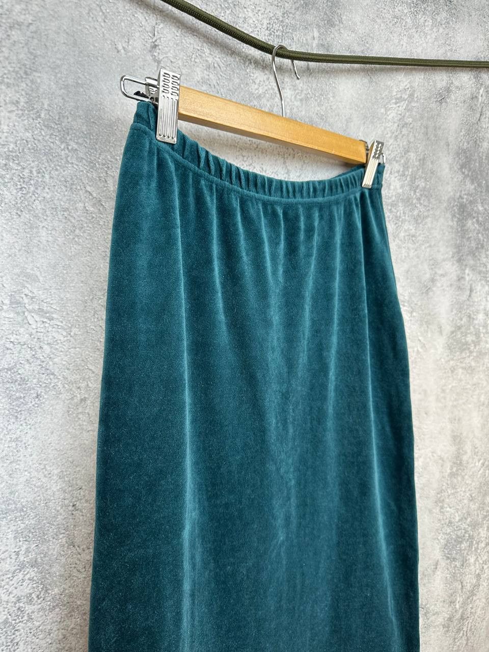 Gudrun Sjoden Gudrun Sjoden Velour Midi Skirt Green/Blue Women’s Size S Size 27" / US 4 / IT 40 - 3 Thumbnail