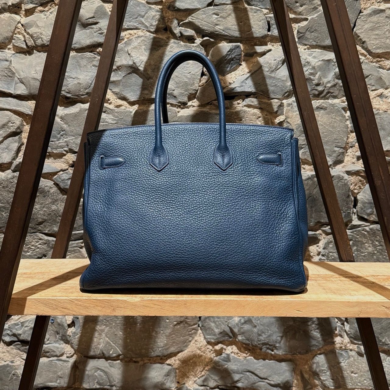 Hermes Hermès 2010 Bleu De Malte Clemence Leather Birkin 35 Bag Size ONE SIZE - 4 Thumbnail