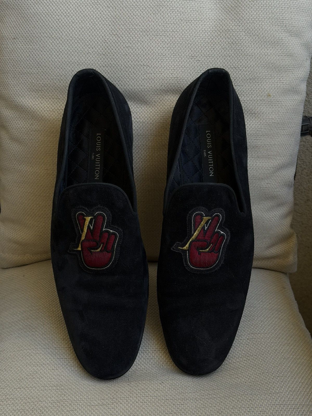 Louis Vuitton Louis vuitton loaffers HAND PEACE LOGO EMBROIDERY Size US 8 / EU 41 - 9 Thumbnail