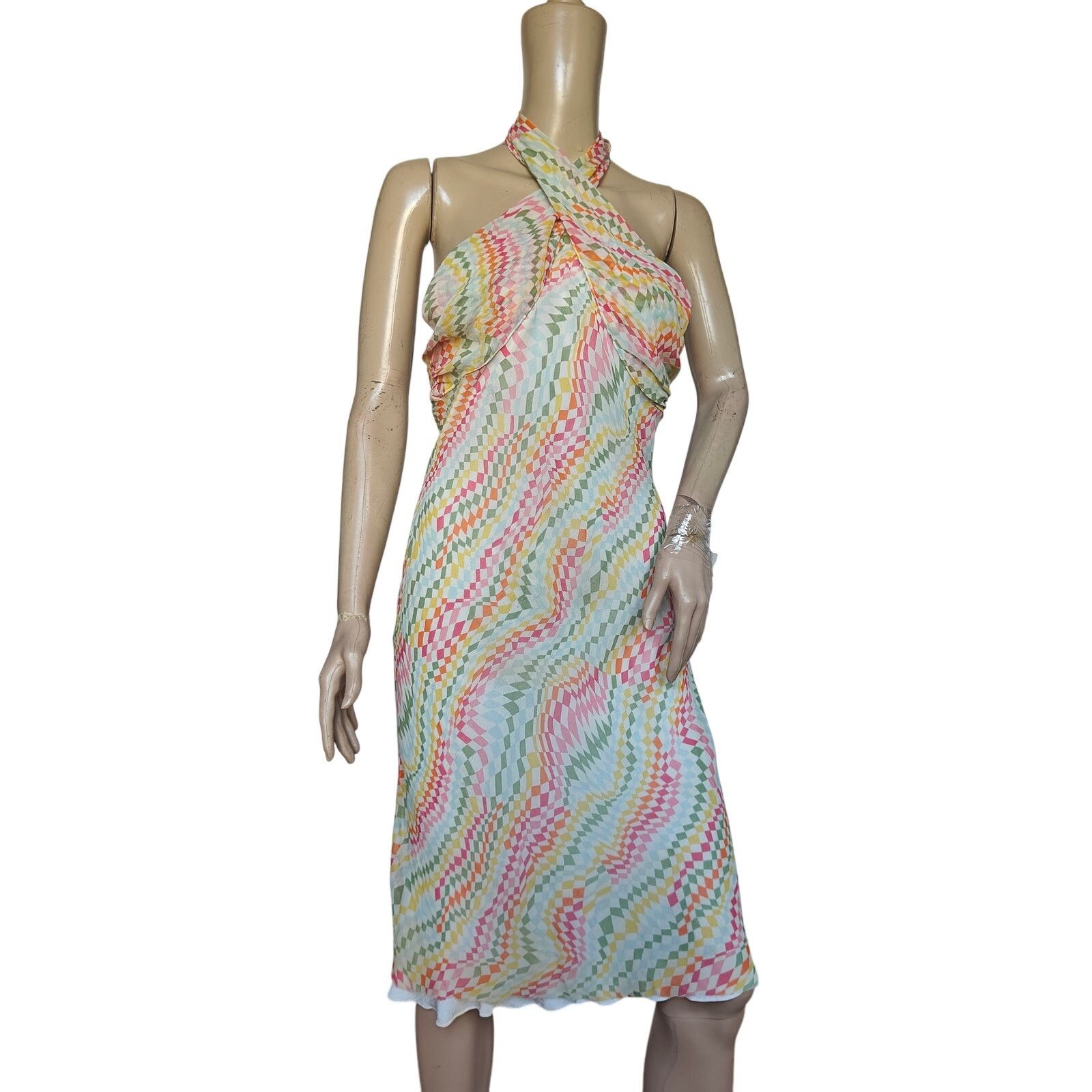 Diane von Furstenberg Diane von Furstenberg silk halter midi dress print size 8 Size M / US 6-8 / IT 42-44 - 1 Thumbnail
