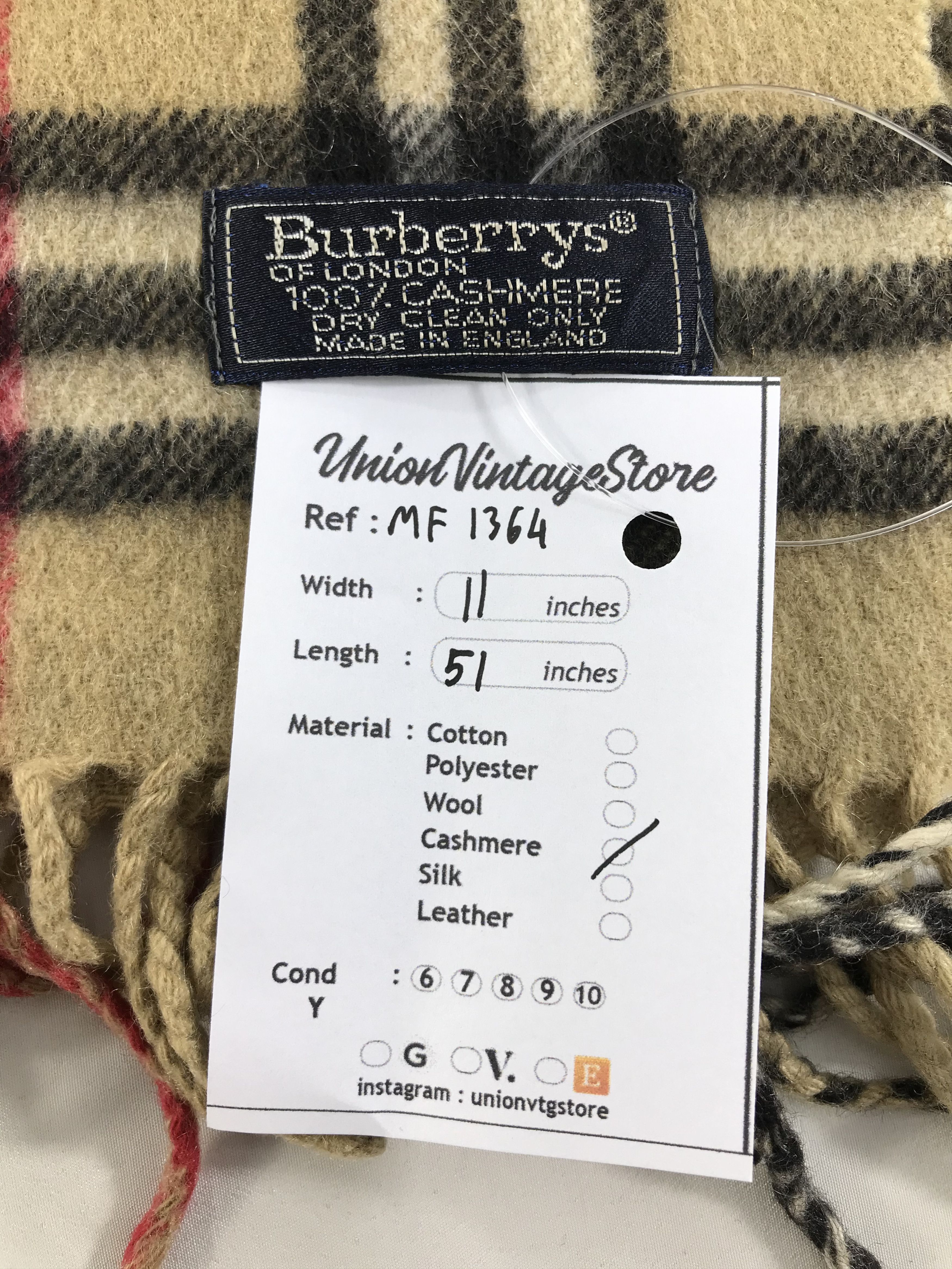 Burberry Vintage Burberry Scarf/Muffler/Neckwear MF1364 Size ONE SIZE - 5 Thumbnail