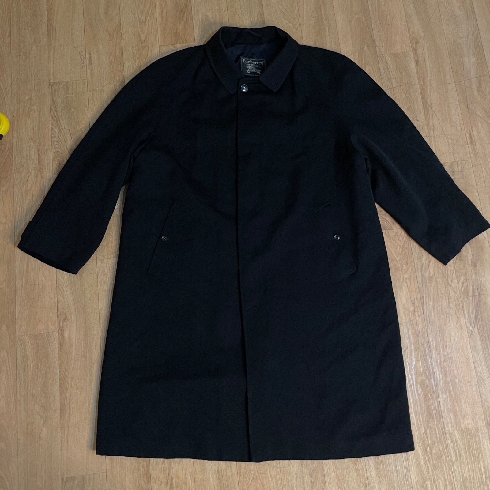 Burberry VINTAGE Burberry Trench Coat VIRGIN WOOL jacket BLUE navy Size US L / EU 52-54 / 3 - 1 Thumbnail