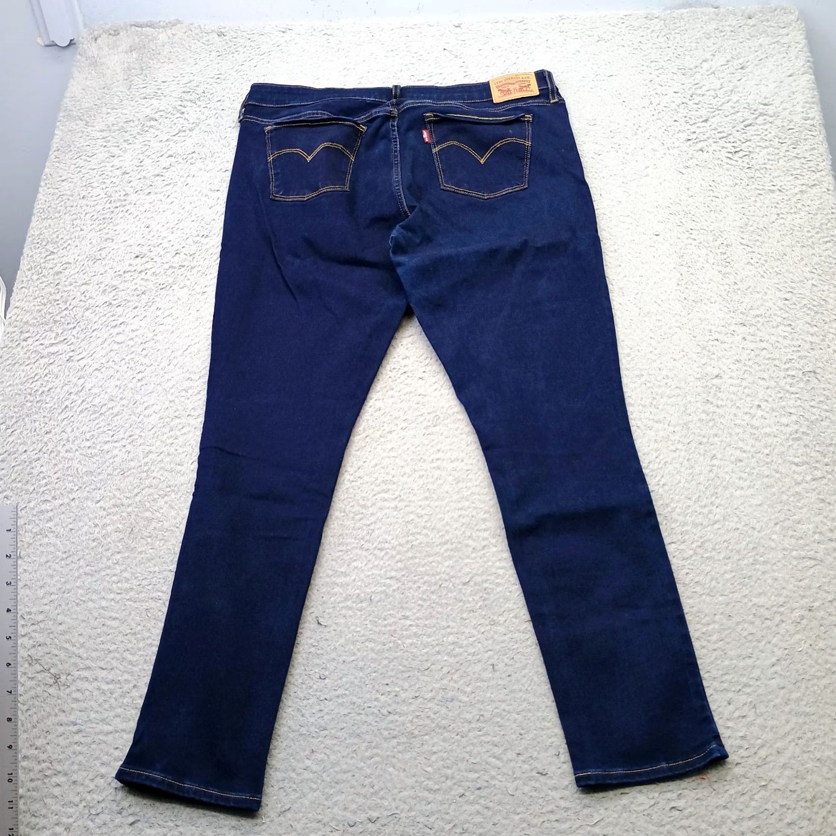 Levi's Levi's 711 Skinny Jeans Womens 33 Blue Denim Dark Wash Red Tab Single Stitch Jeans Womens Size 33 Blue Denim 711 Skinny Size 24" / US 00 / IT 34 - 2 Thumbnail