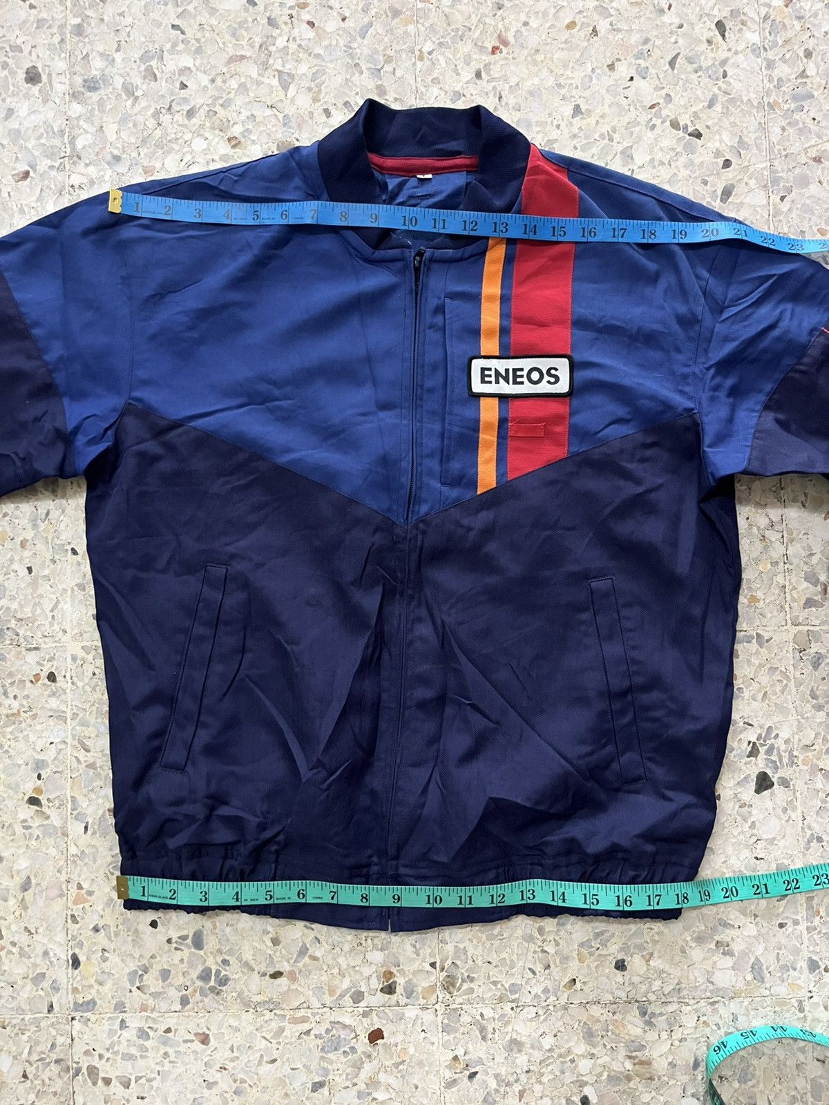 Japanese Brand ENEOS Japan Jacket Navy Red Stripe Racing Uniform Vintage Size US L / EU 52-54 / 3 - 11 Thumbnail