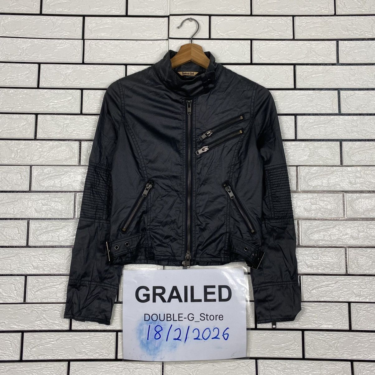 Hysteric Glamour 📌Vintage Cropped Soft Leather Biker Jacket Spiral Girl Size US M / EU 48-50 / 2 - 1 Thumbnail
