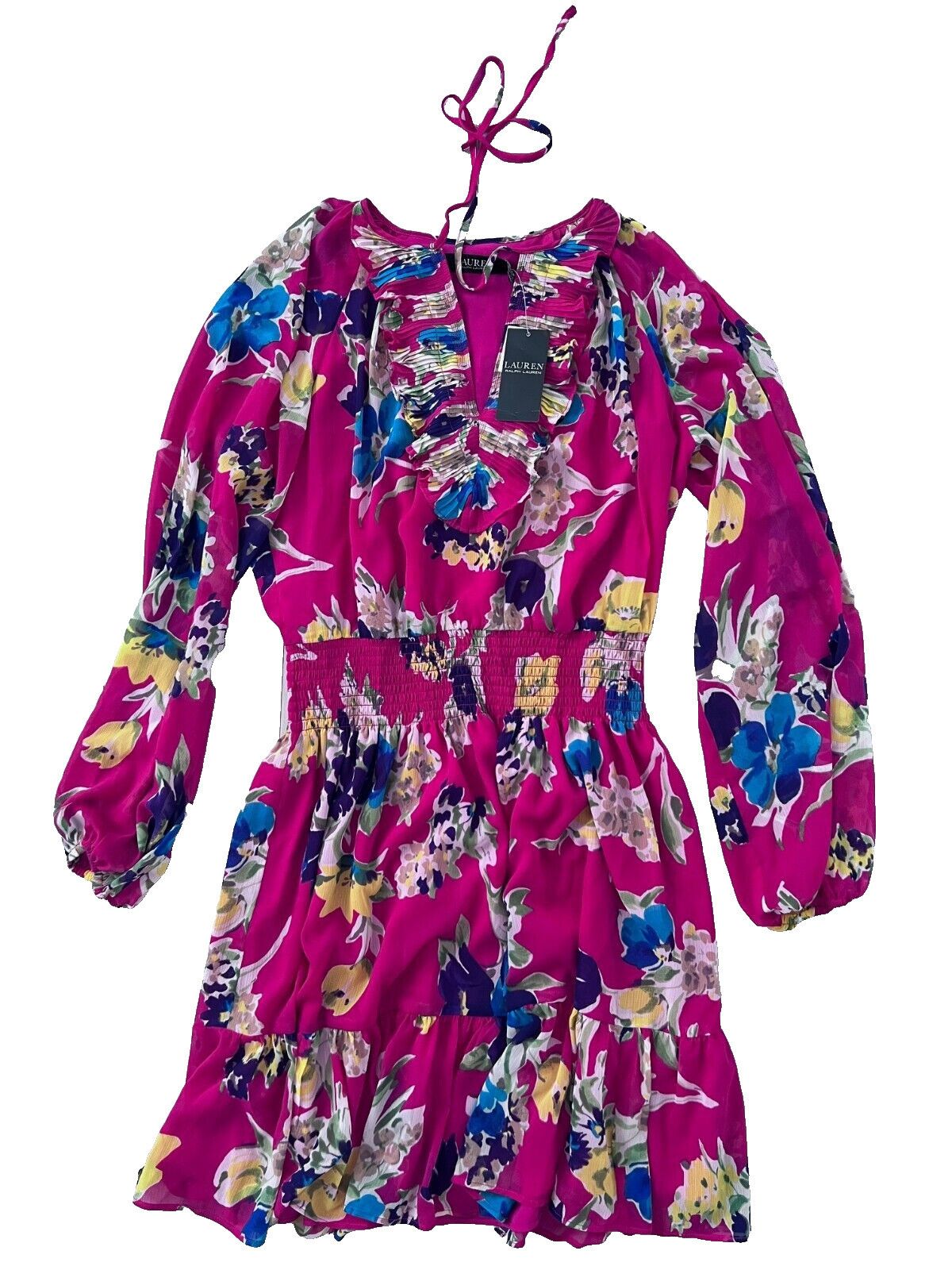 Polo Ralph Lauren LAUREN Ralph Lauren Floral Georgette Dress ( 6 ) Size M / US 6-8 / IT 42-44 - 5 Thumbnail