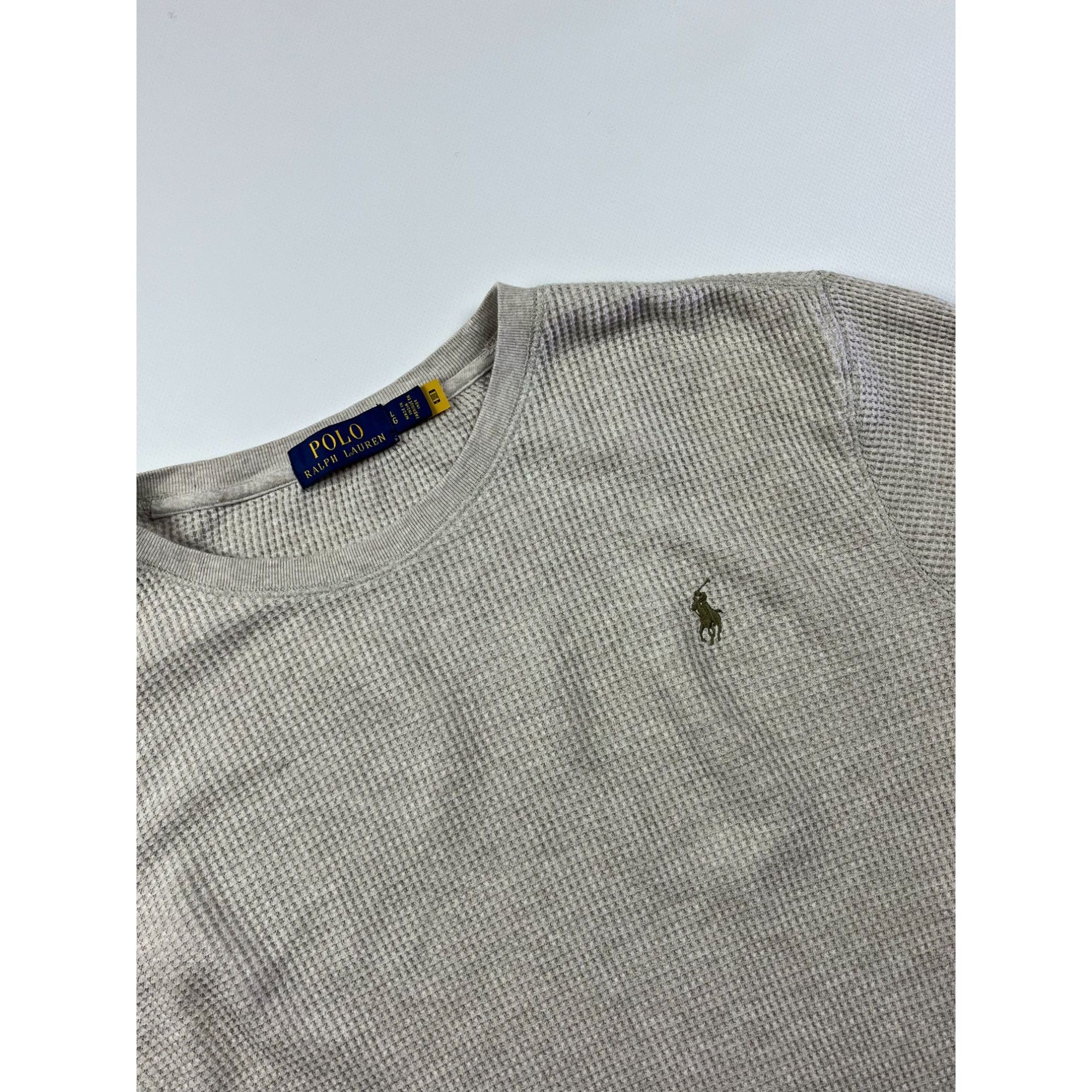 Polo Ralph Lauren × Ralph Lauren Polo Ralph Lauren Mens Cream Waffle-Knit Sweater Size US L / EU 52-54 / 3 - 2 Thumbnail