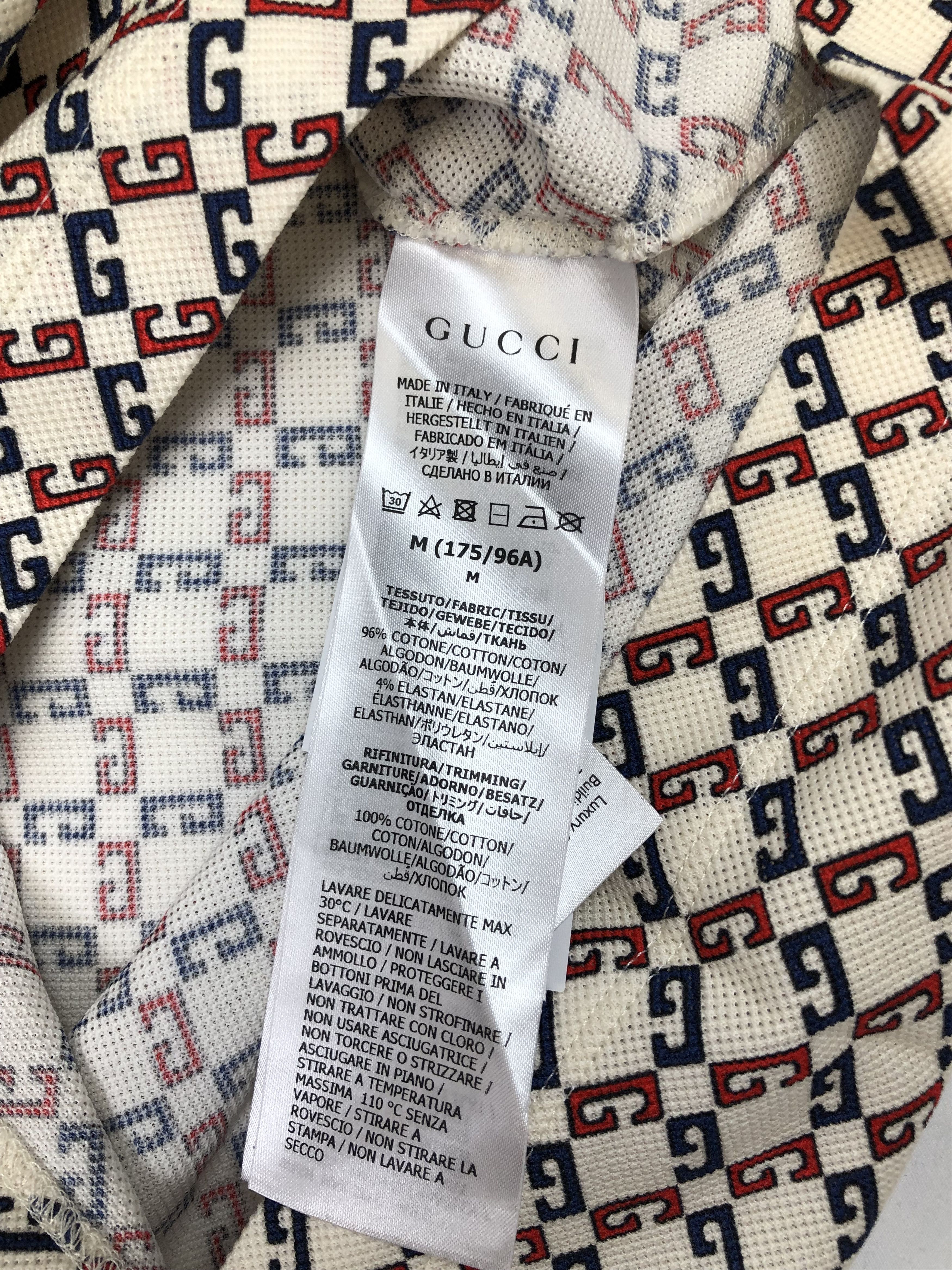 Adidas × Gucci Men's Gucci polo in blue with green collar Size US L / EU 52-54 / 3 - 3 Thumbnail