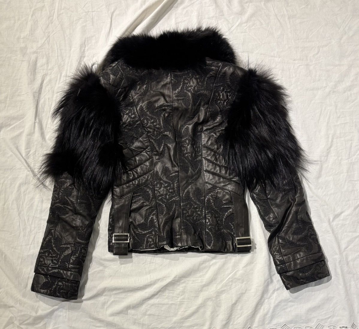 Seditionaries Vintage leather jacket with fur Size S / US 4 / IT 40 - 8 Thumbnail