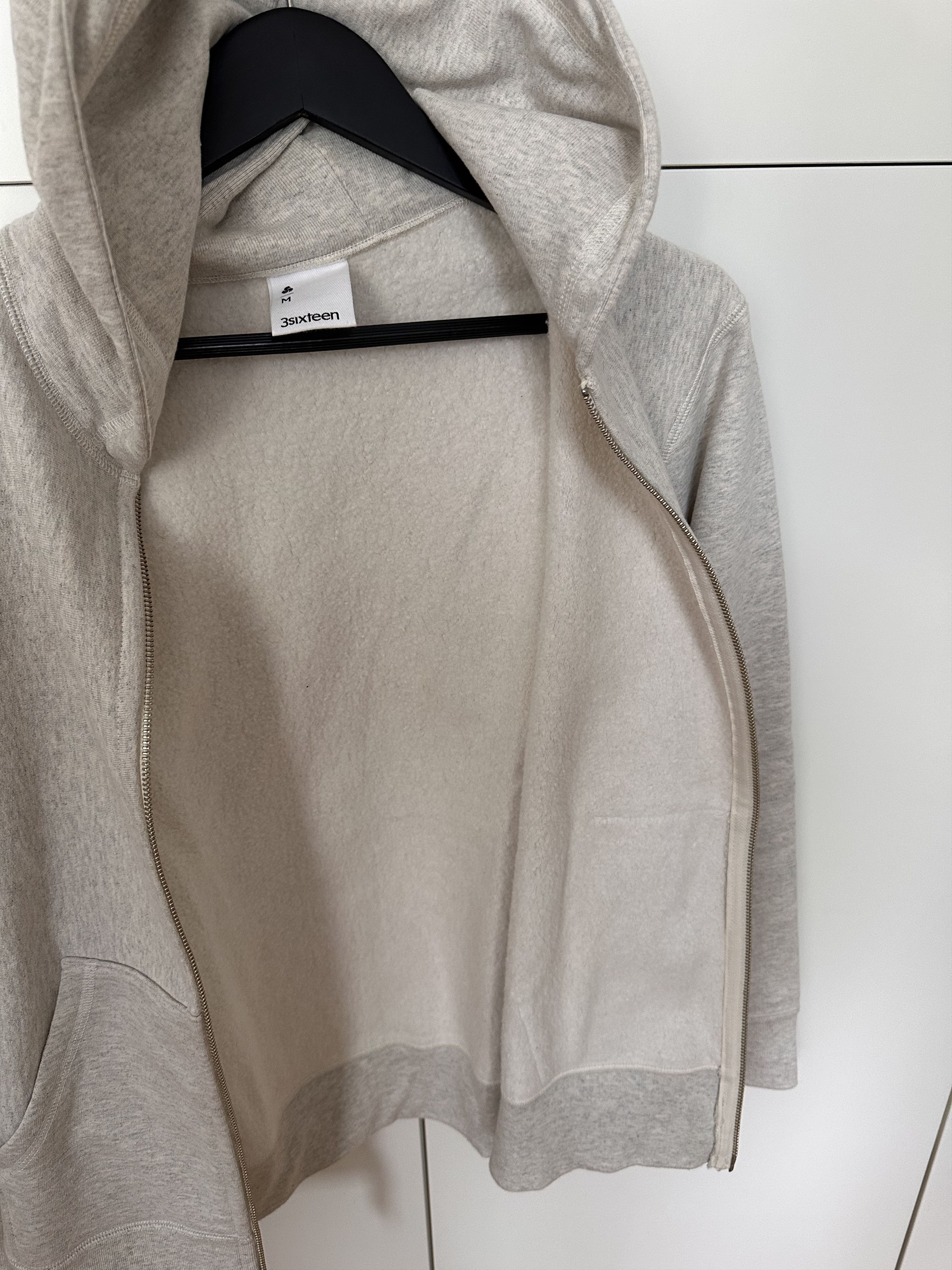 3sixteen 3sixteen Heavyweight Zip Hoodie – Oatmeal – Size M Size US M / EU 48-50 / 2 - 4 Thumbnail