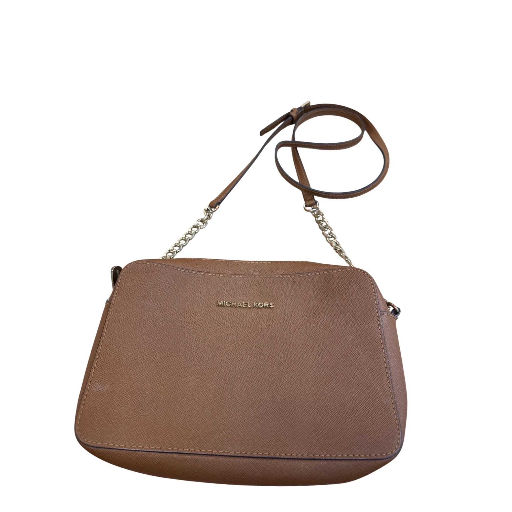 Michael Kors Michael Kors Womens Brown Leather Small Crossbody Purse SKU Size ONE SIZE - 23 Thumbnail