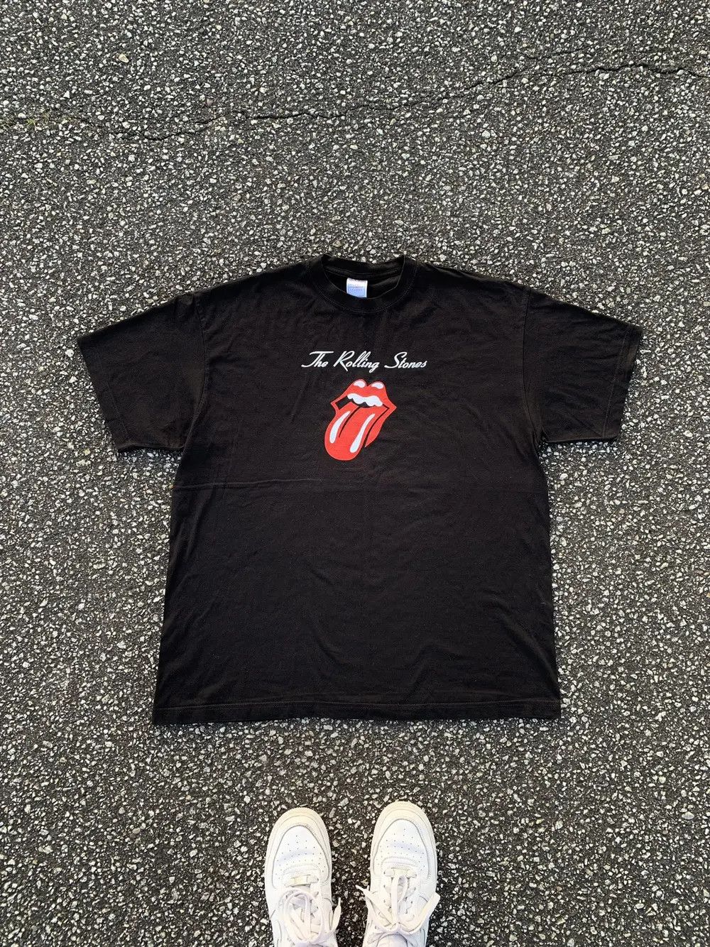 Band Tees × Vintage Vintage 00s The Rolling Stones Band Flag Logo Tshirt Tee Size US XL / EU 56 / 4 - 2 Thumbnail