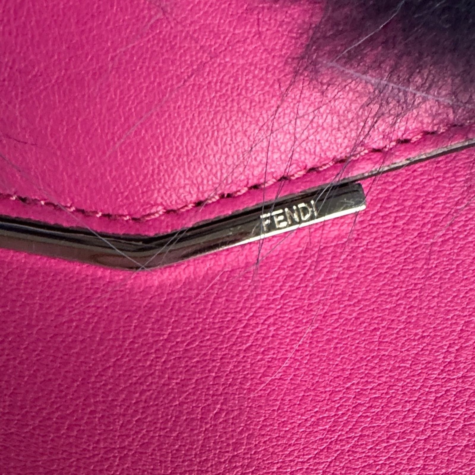 Fendi Fendi Monster Crossbody Bag – Hot Pink Leather Black Fur Size ONE SIZE - 9 Thumbnail