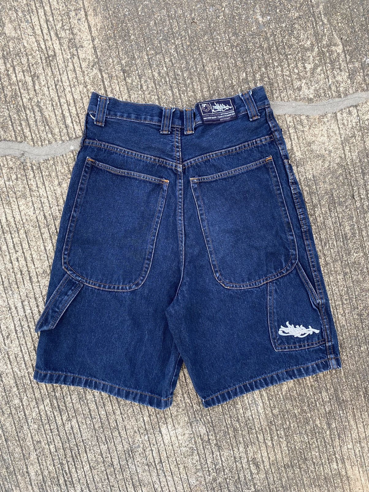 image of Vintage Tribal Jeans (Jnco Style) Skateboard in Blue Jean, Men's (Size 29)