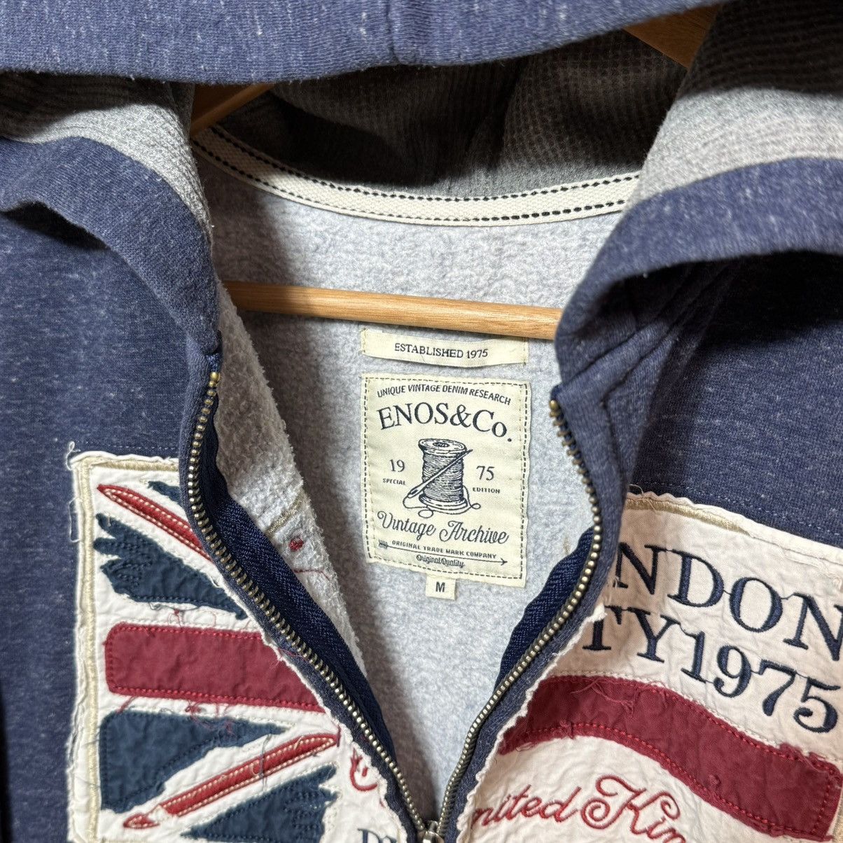 Hysteric Glamour 📌 Crazy Y2K British Britain Flag Archive Zip Hoodie Size US M / EU 48-50 / 2 - 6 Thumbnail