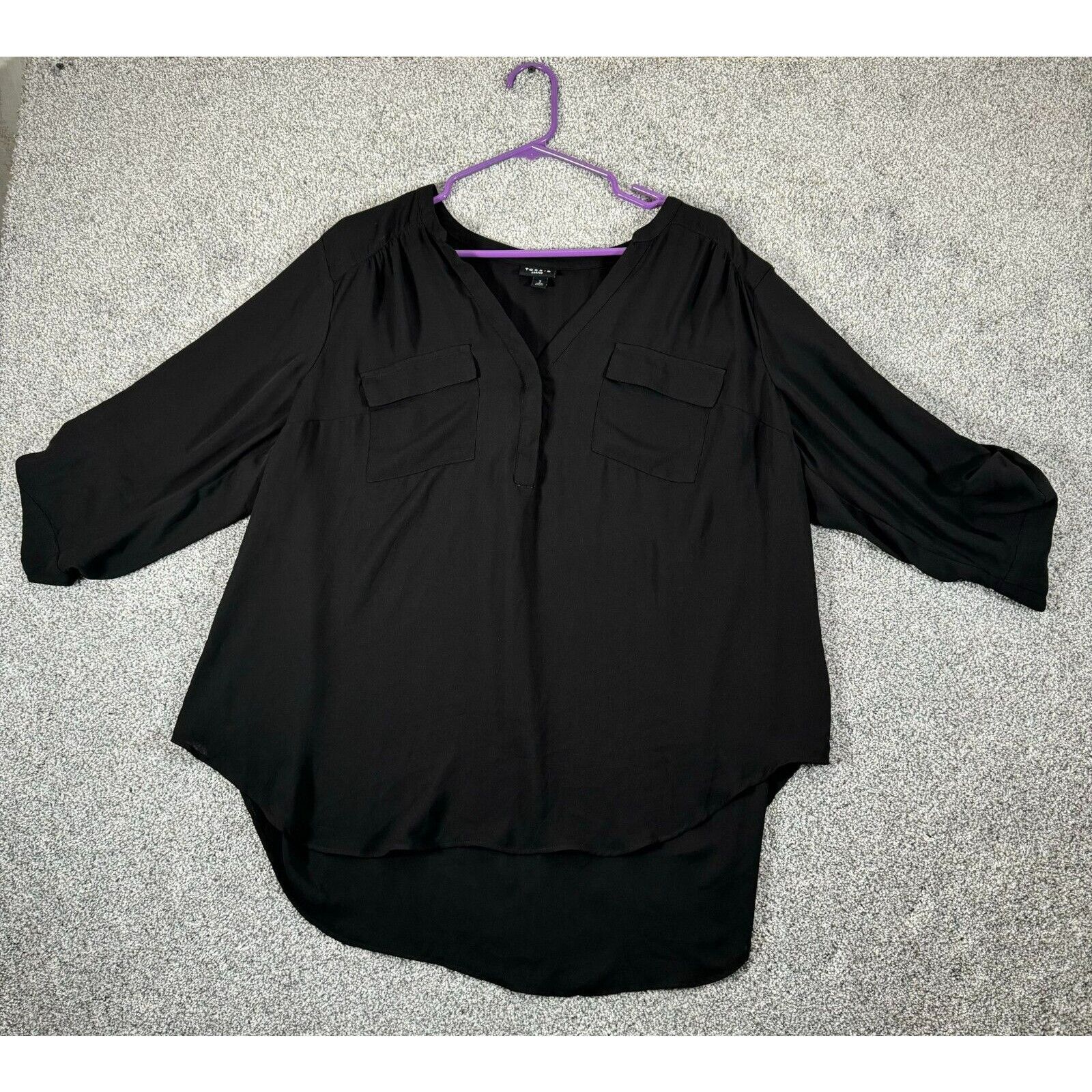 Other Torrid Harper Semi Sheer Top 3X Plus Hi-Lo Roll Tab Witchy Size 3XL / US 20-22 - 1 Thumbnail