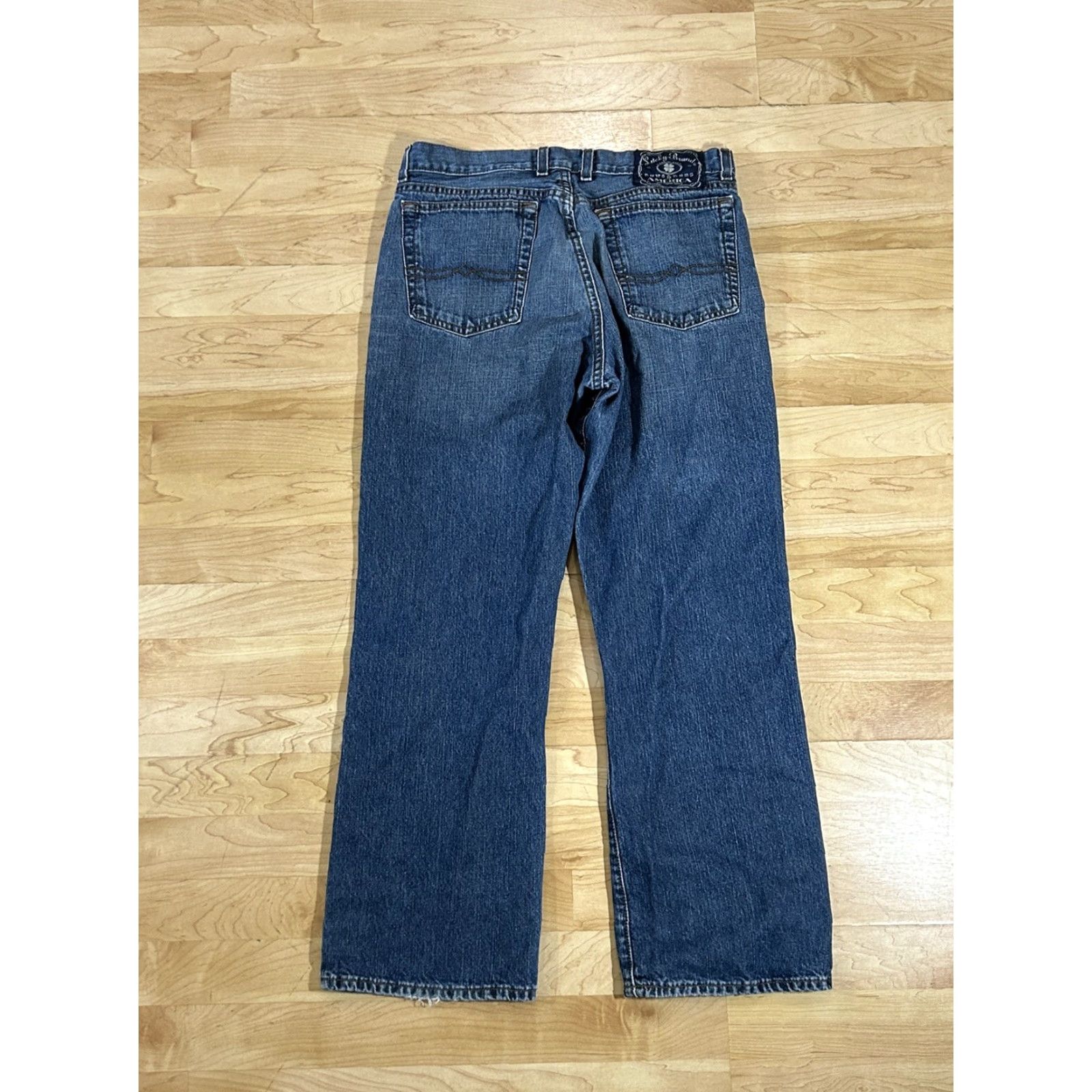 Lucky Brand Mens Lucky Brand Jeans Classic Fit Short Length Size 32 Blue Cotton Denim 5-Pocket Inseam 28 Size US 32 / EU 48 - 2 Thumbnail