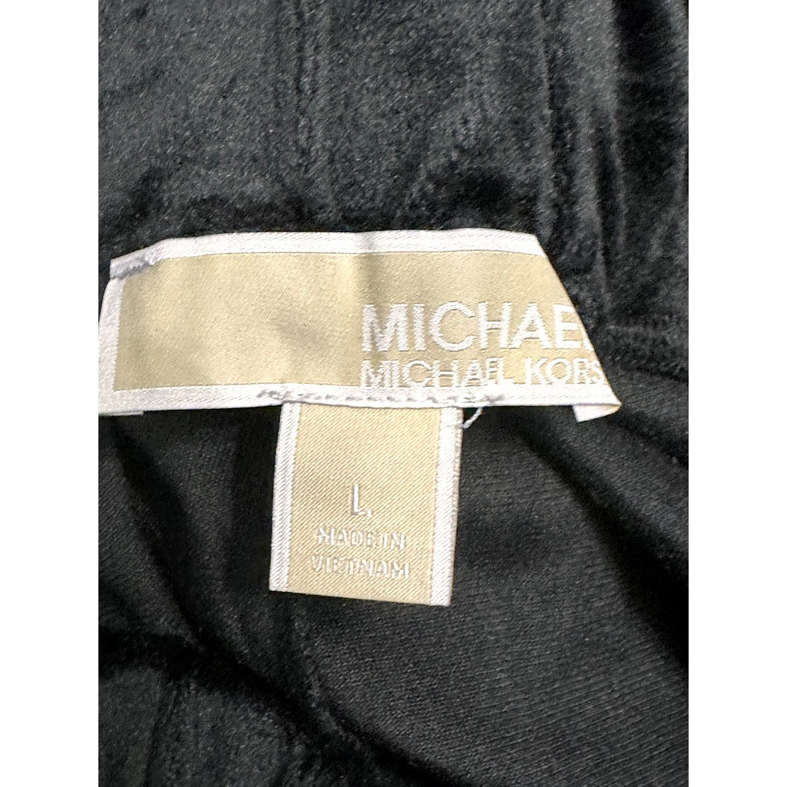 Michael Kors Michael Kors Pull On Pants Pockets Velour Black Womens L NWT Size 32" / US 10 / IT 46 - 9 Thumbnail