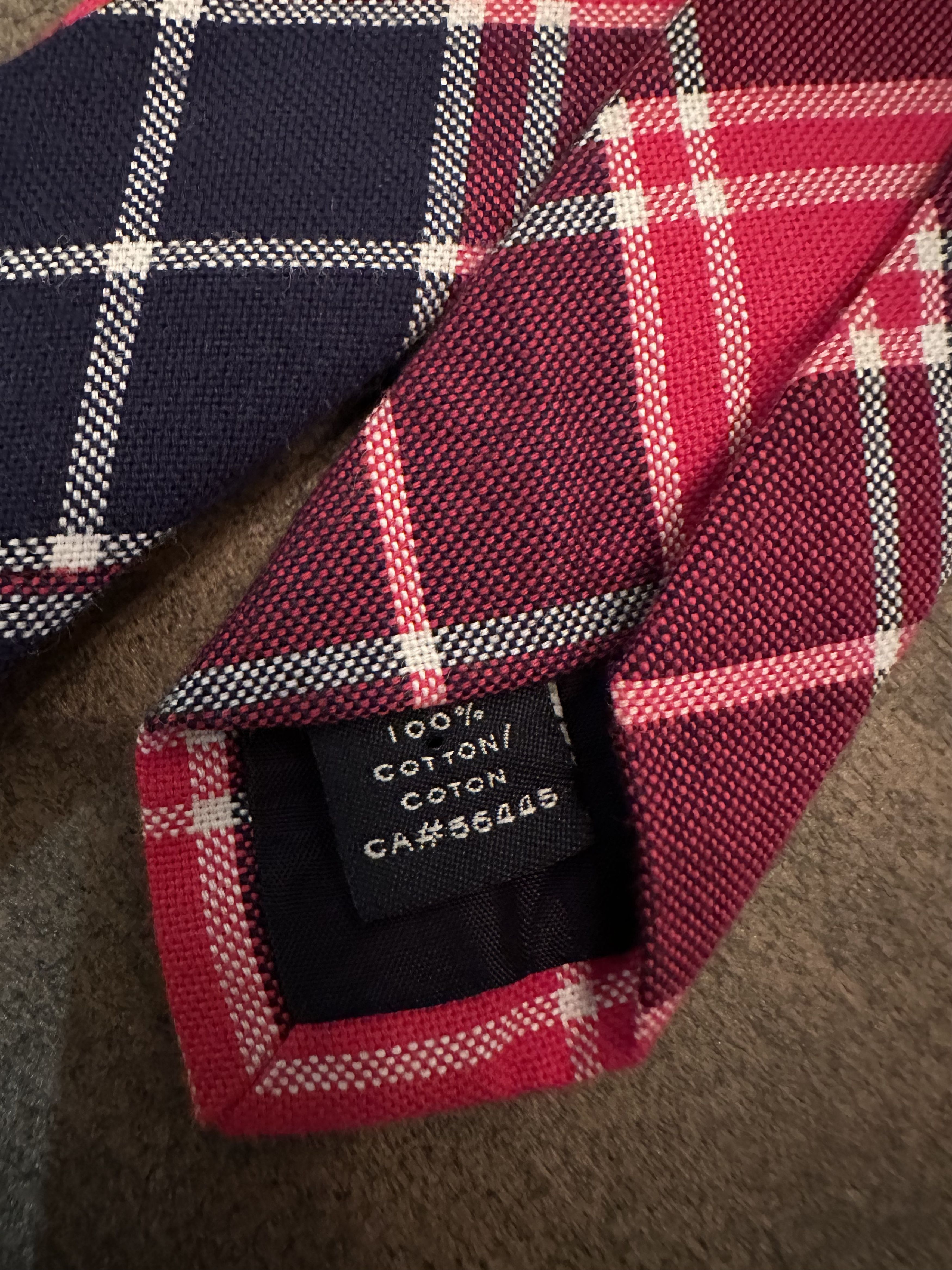 J.Crew Plaid Tie (Red / Blue / Ecru) Size ONE SIZE - 2 Thumbnail