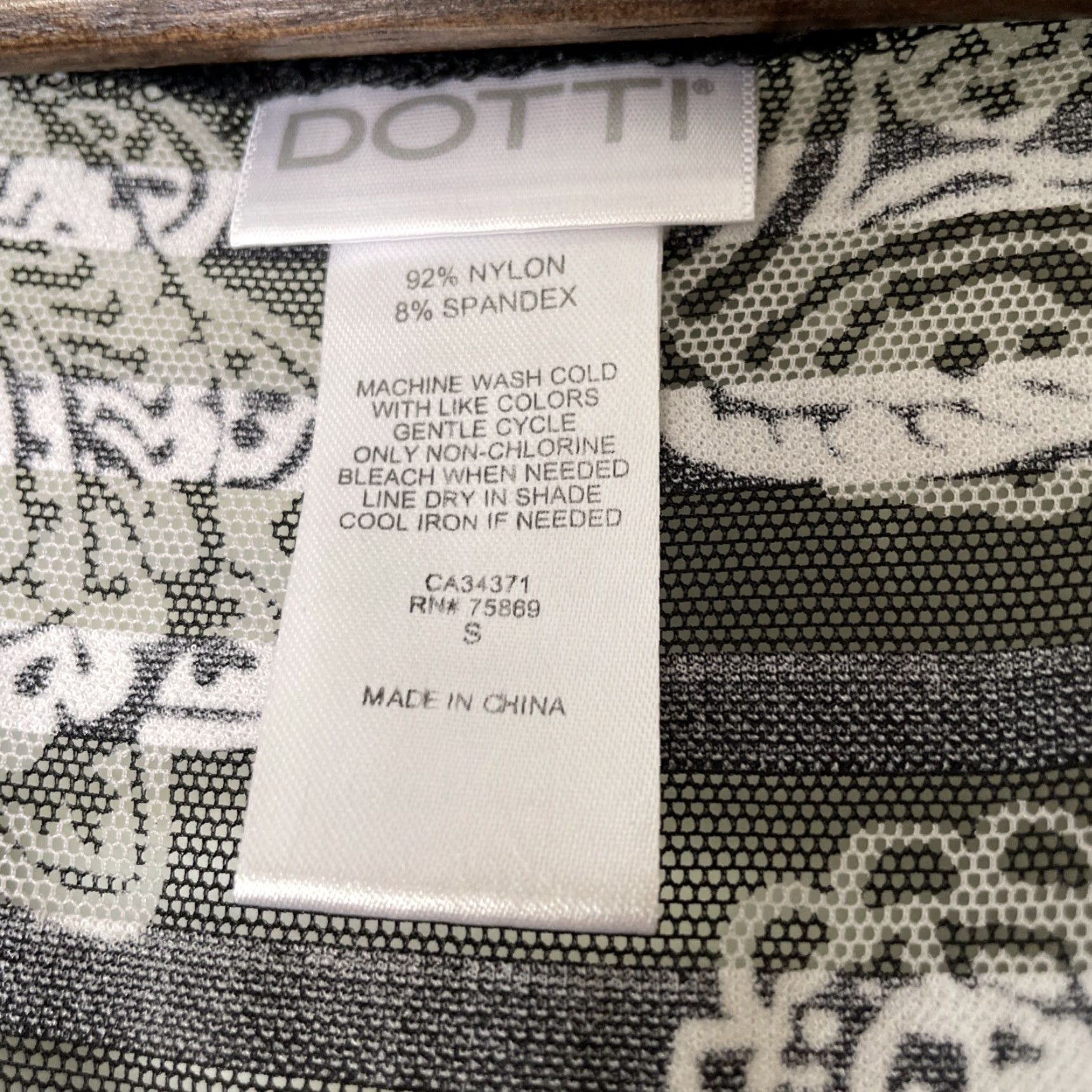 Vintage Dotti Swim Coverup Dress S Black Paisley Tie Waist Beach Resort Size S / US 4 / IT 40 - 4 Thumbnail