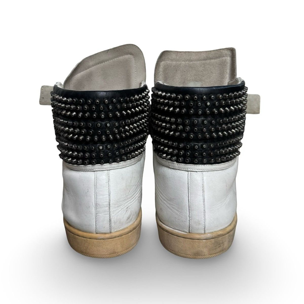 Saint Laurent Paris SAINT LAURENT PARIS SL/14H WHITE/BLACK STUDDED HIGHTOPS Size US 12 / EU 45 - 6 Thumbnail