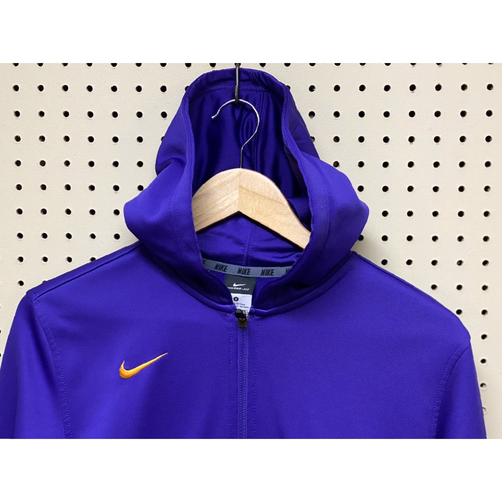 Nike Nike Therma Fit Hoodie Jacket S Purple Gold Full Zip Hooded Sweatshirt Womens Size S / US 4 / IT 40 - 4 Thumbnail