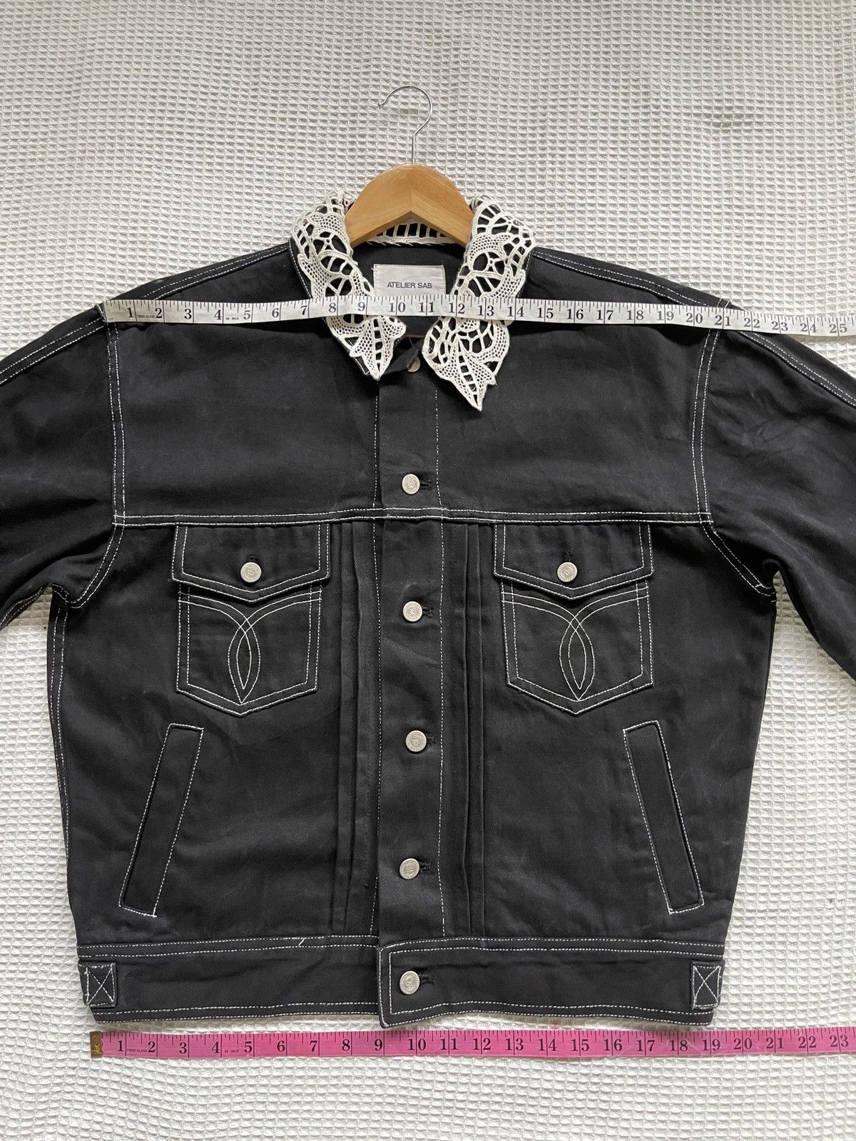 Japanese Brand Rare🔥Designer Atelier Sab Trucker Denim Jacket Size US L / EU 52-54 / 3 - 20 Thumbnail