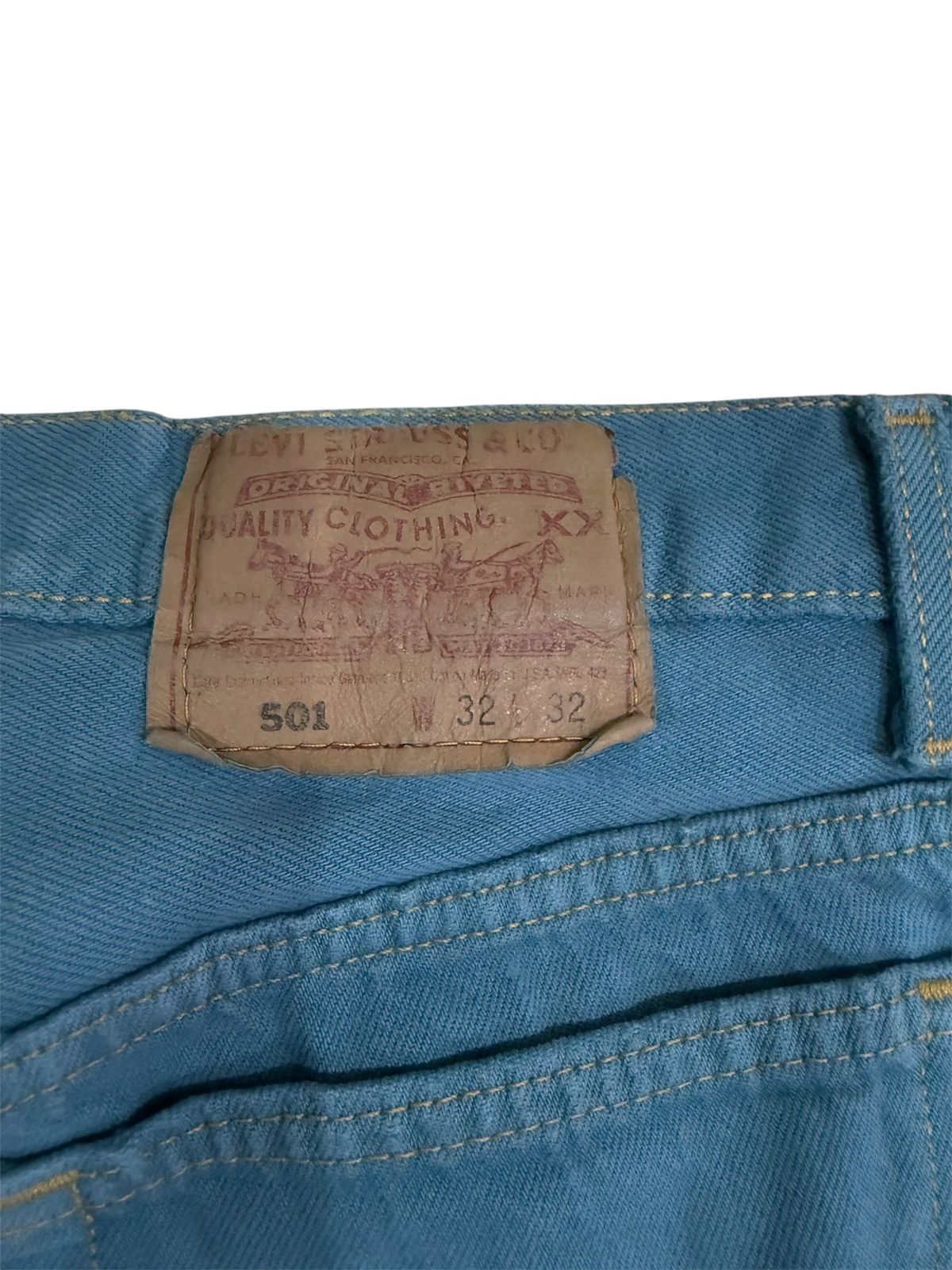 Levi's VINTAGE 90s LEVI’S 501 PATCHWORK DISTRESSED JEANS Size US 30 / EU 46 - 7 Thumbnail