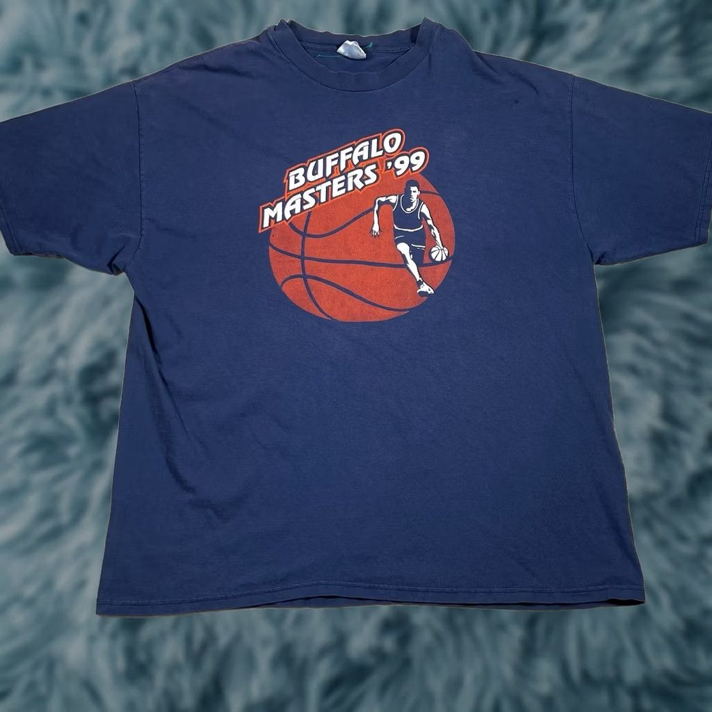 Vintage VINTAGE 1999 Buffalo Masters Basketball T-Shirt 2XL Men Blue Shirt Size US XXL / EU 58 / 5 - 1 Thumbnail
