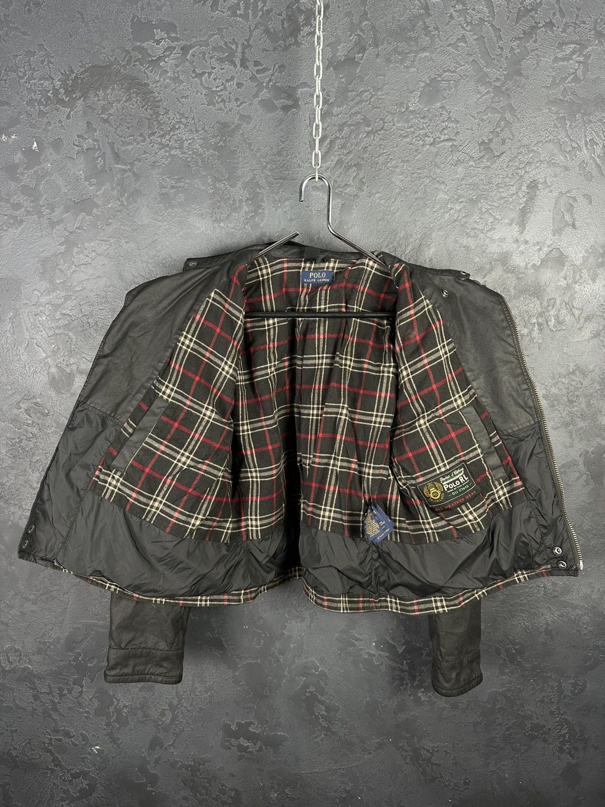 Polo Ralph Lauren × Vintage Polo Ralph Lauren Double Riders Oiled Leather Jacket SizeS-M Size US S / EU 44-46 / 1 - 17 Thumbnail