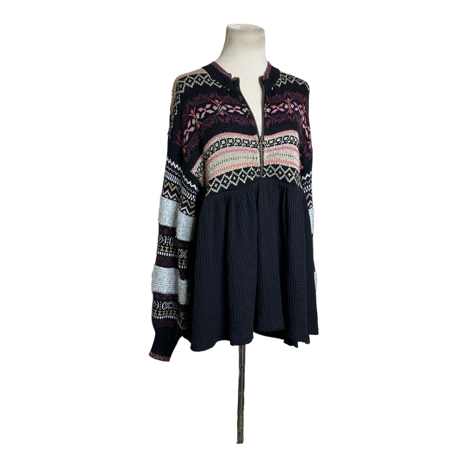 Free People Free People Black Cozzy Cottage Sweater Size Small Size S / US 4 / IT 40 - 8 Thumbnail