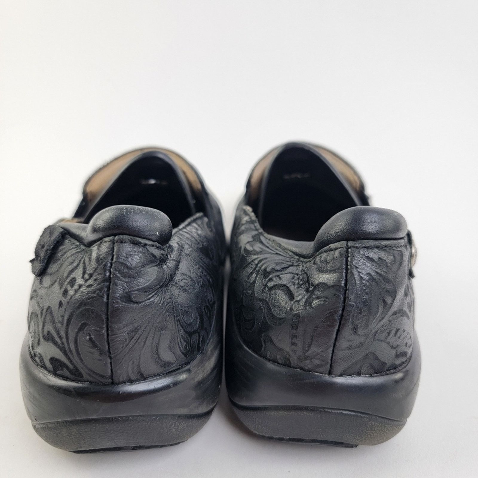 Designer Alegria Keli PRO Black Paisley Slip On Loafer Platform Clogs Size US 7 / IT 37 - 7 Thumbnail