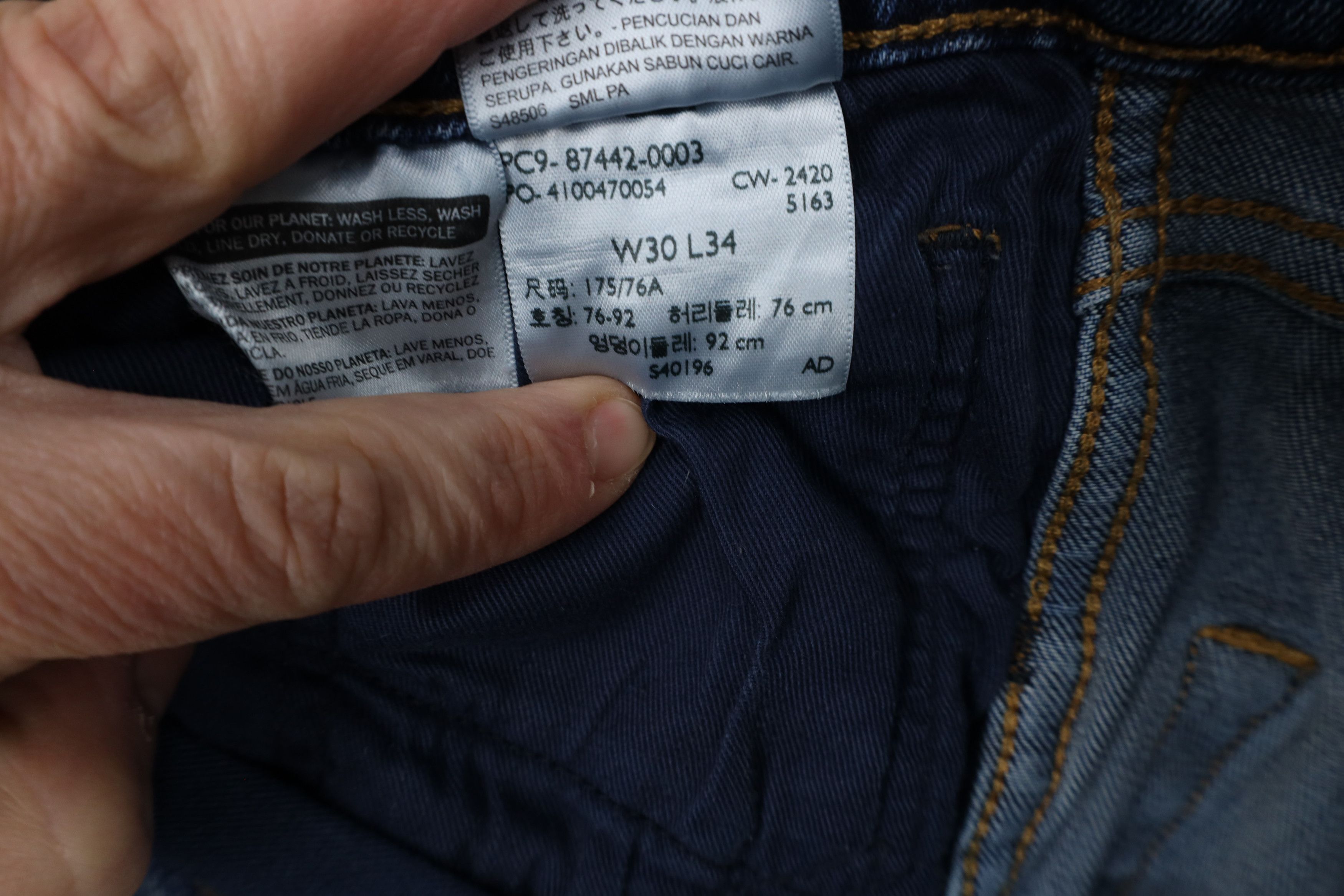 Levi's × Vintage Vintage Y2K Levis Workwear Fit Stretch Denim Jeans Blue Size US 30 / EU 46 - 10 Thumbnail