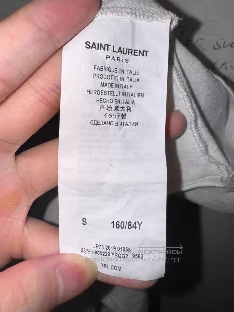 Saint Laurent Paris Saint Laurent Paris Cotton Heart Necklace Painting Slogan Size US S / EU 44-46 / 1 - 7 Thumbnail