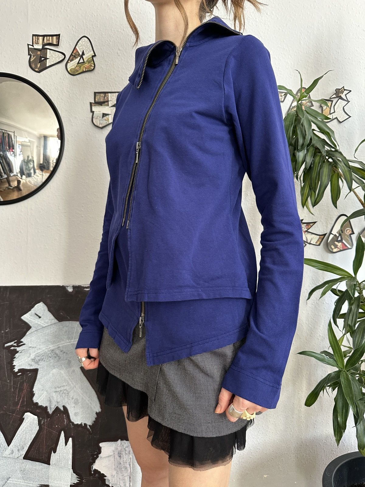 20471120 × Seditionaries × Vintage CoraKemperman Asymmetrical Double Zip Hight Neck Pullover Size M / US 6-8 / IT 42-44 - 5 Thumbnail