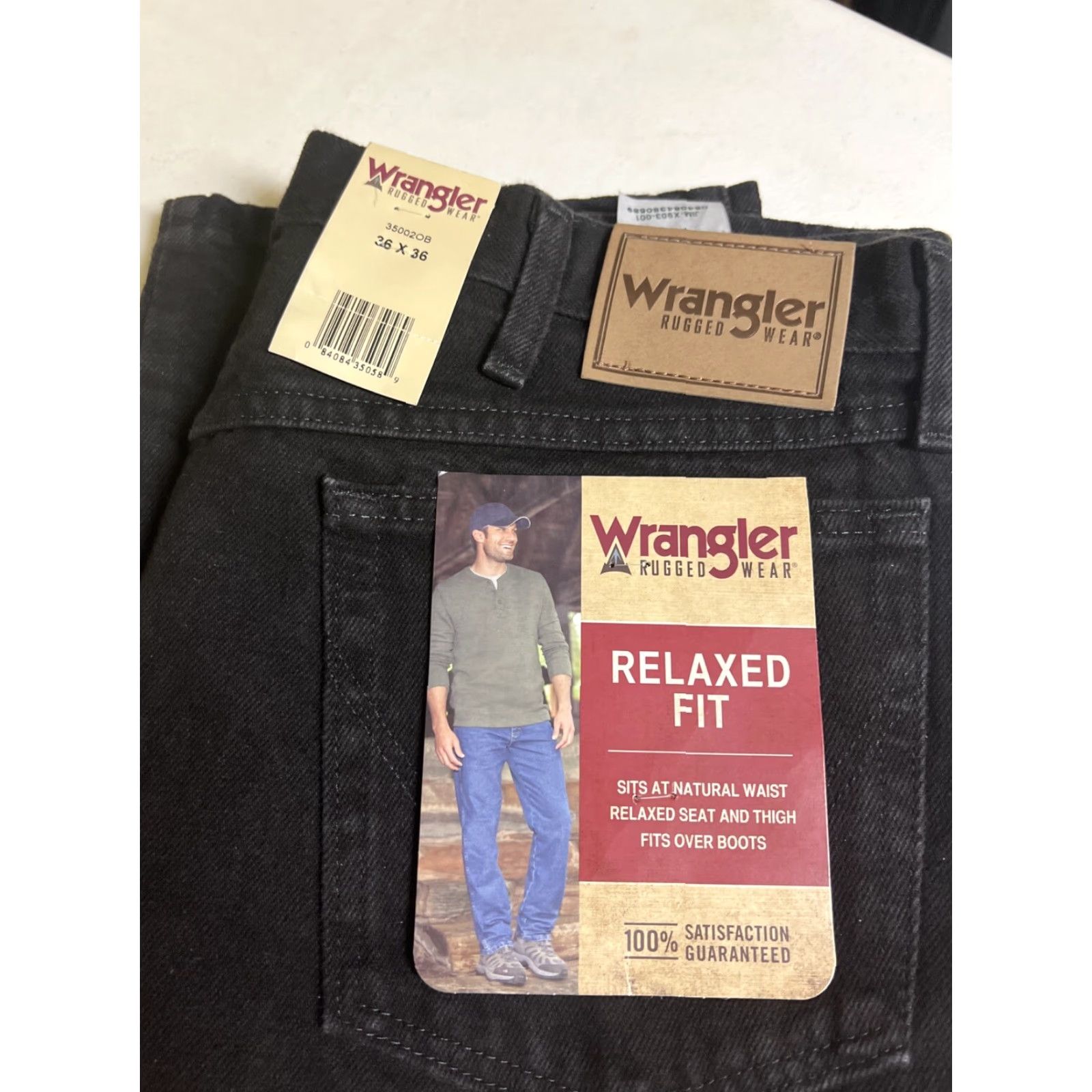 Wrangler Wrangler Rugged Wear Jeans Wrangler Rugged Wear Relaxed Fit Jeans 36x36 Denim Black Men 36 Regular Inseam 36 Size US 36 / EU 52 - 2 Thumbnail