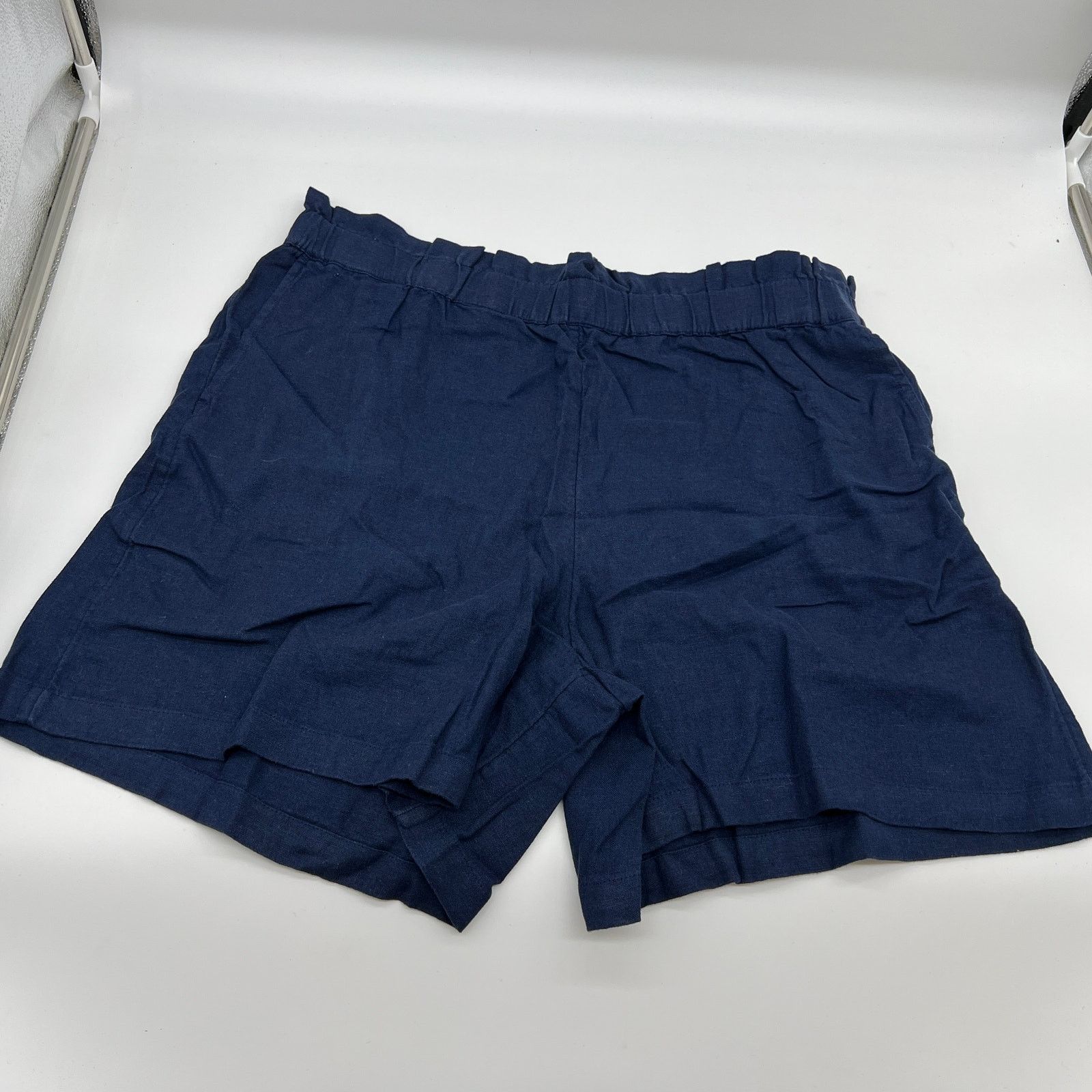 Other J Jason Wu Linen Pull-On Shorts Marine Blue Large Size 30" / US 8 / IT 44 - 1 Thumbnail