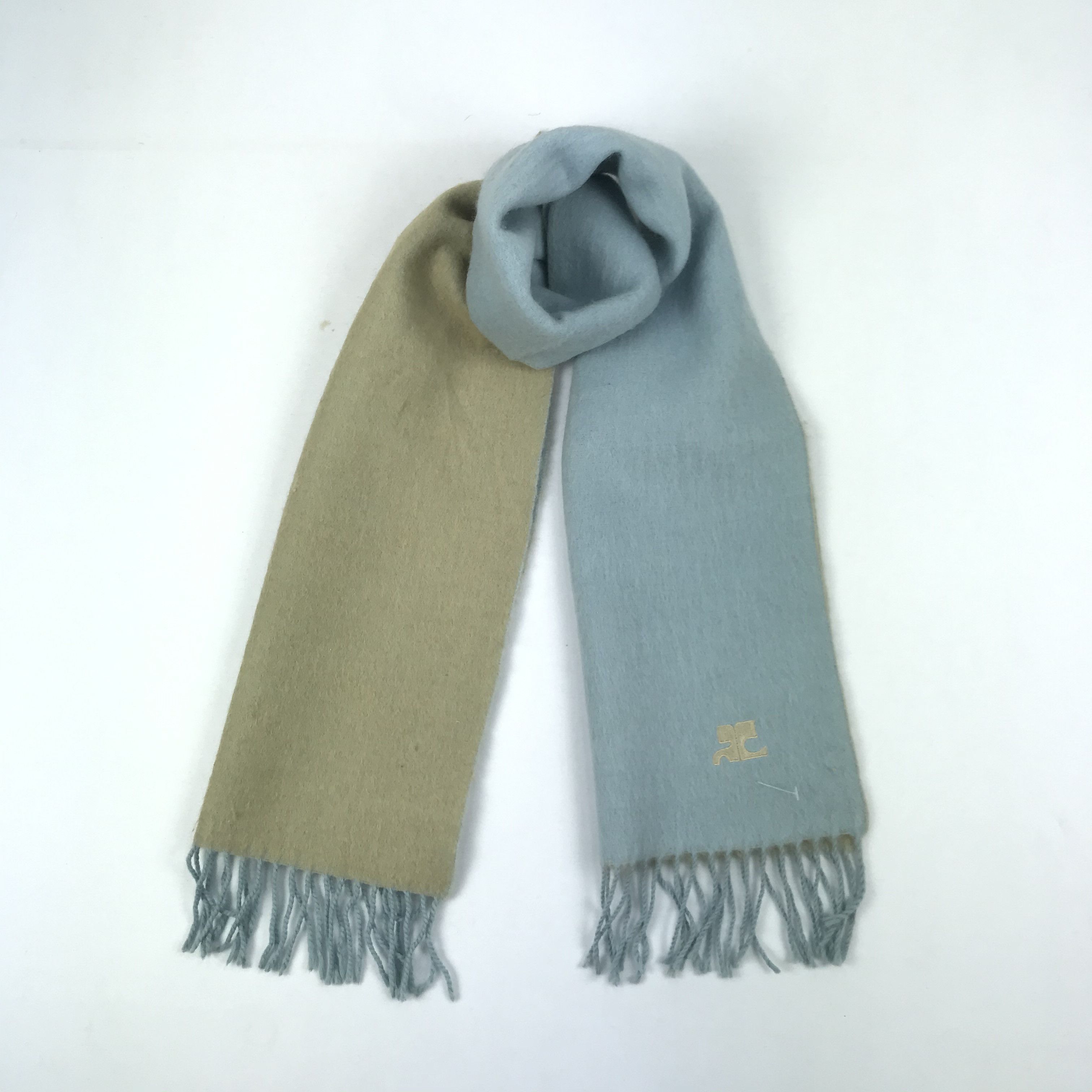Courreges × Vintage Vintage Courreges Scarf Muffler Wool Cashmere Scarves Size ONE SIZE - 2 Thumbnail