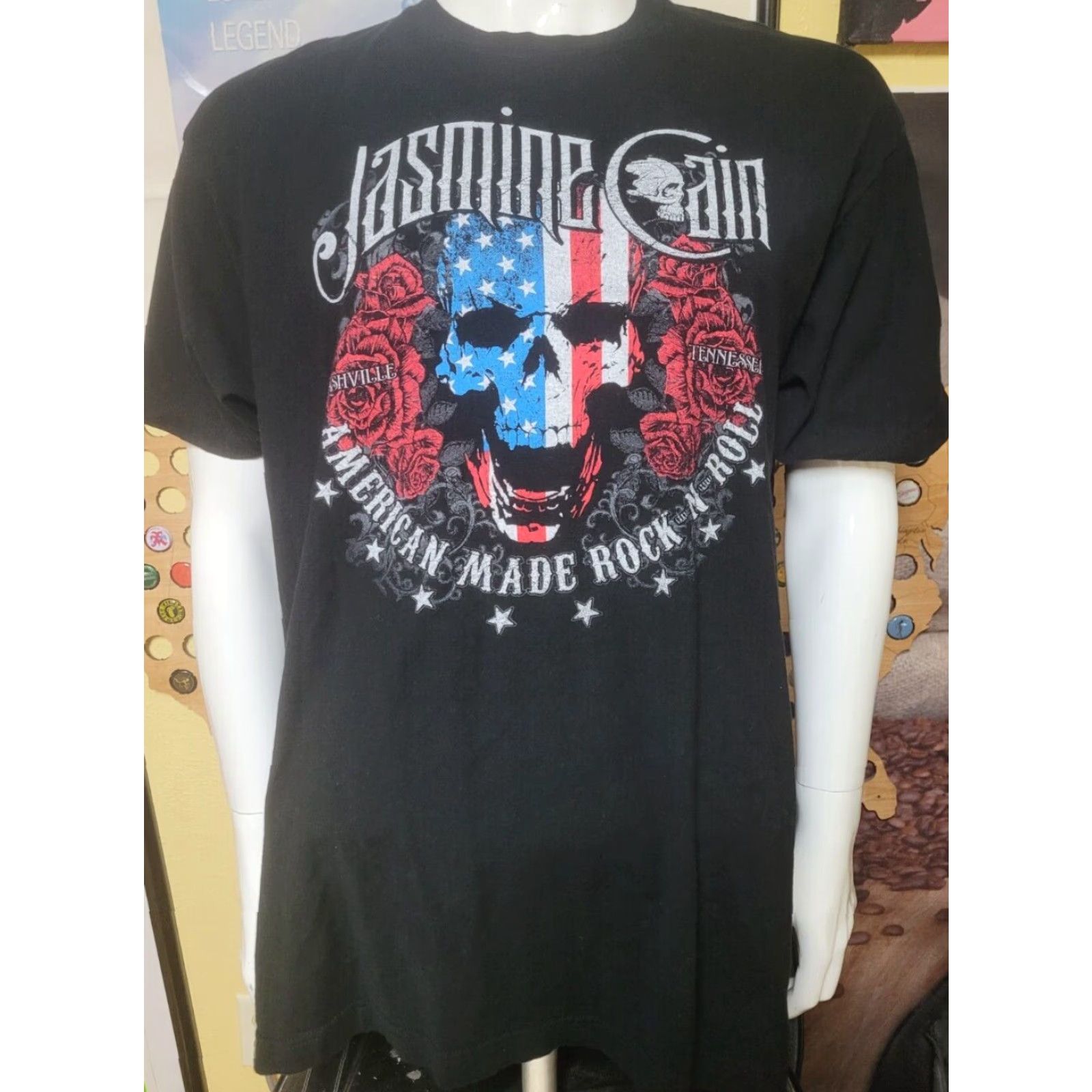 Tultex Jasmine Cain Band T Shirt XL Black Mens USA Size US XL / EU 56 / 4 - 2 Thumbnail