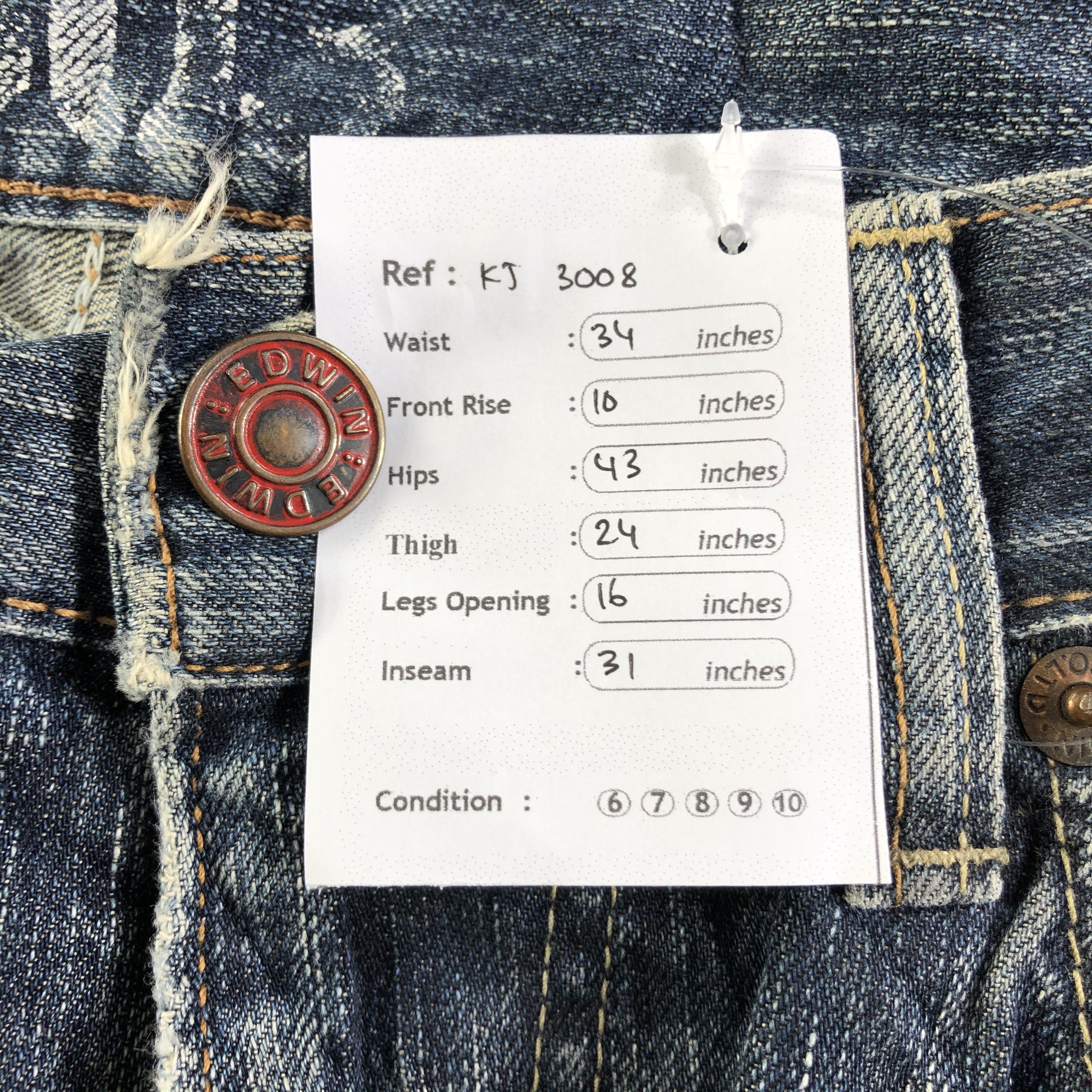 Edwin Edwin Blue Trip Jeans Faded Blue Denim KJ3008 Size US 32 / EU 48 - 11 Thumbnail