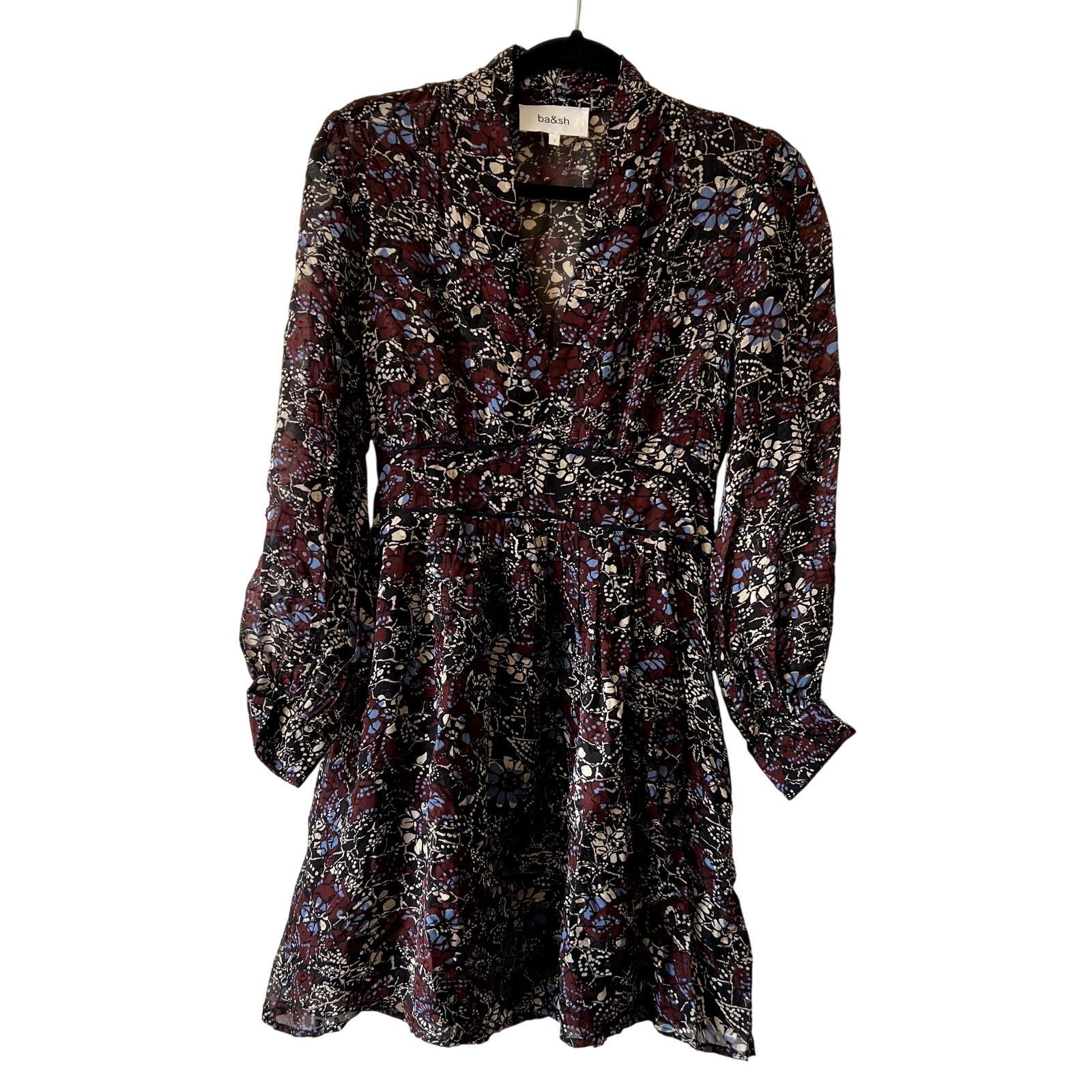 ba&sh ba&sh Giani Sheer Floral Mini dress size S C3 Size S / US 4 / IT 40 - 4 Thumbnail